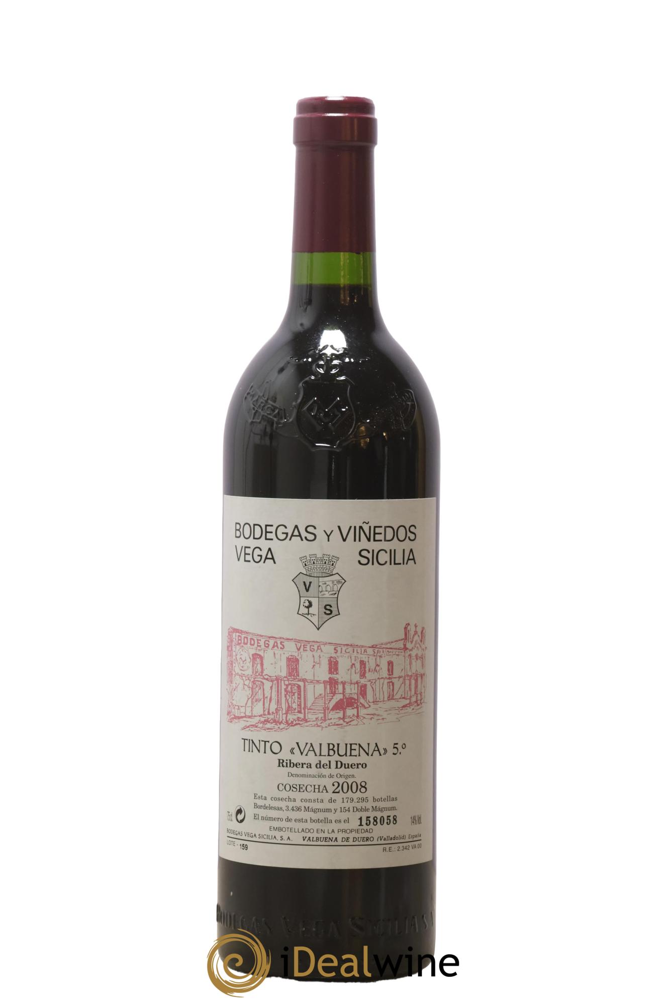 Ribera Del Duero DO Vega Sicilia Valbuena 5 ano Famille Alvarez 2008 - Lot de 1 bouteille - 0