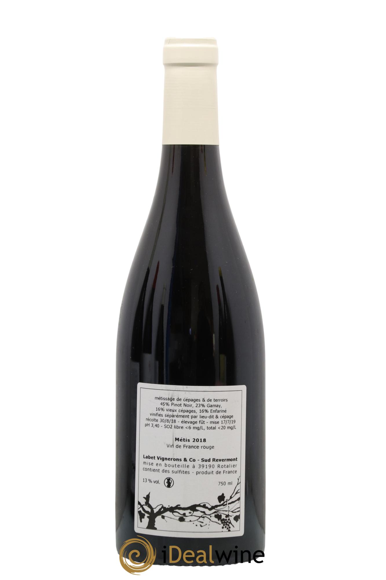 Vin de France Métis Romain - Julien - Charline Labet 2018 - Lot de 1 bouteille - 1