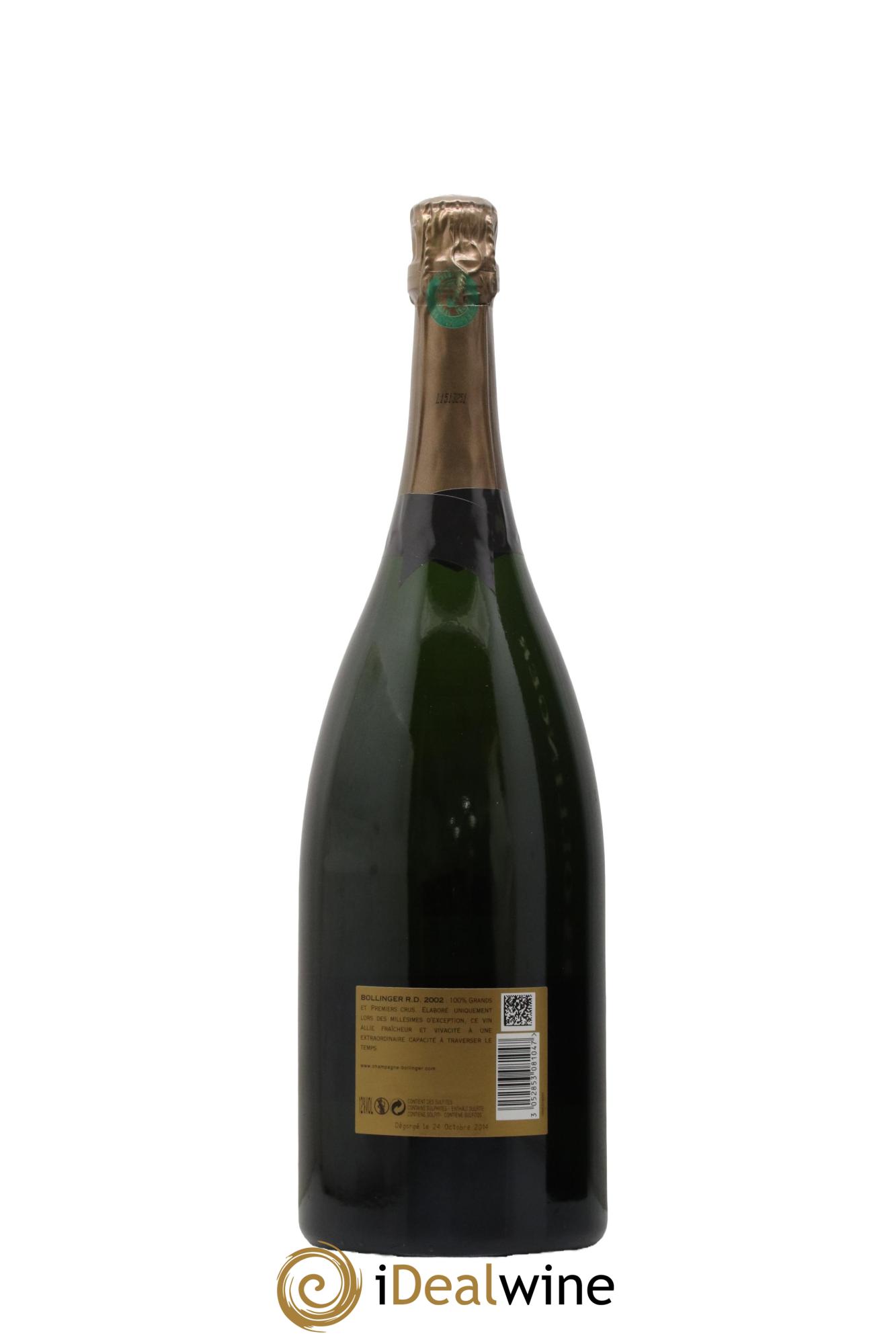 R.D. Extra-Brut Bollinger 2002 - Lot de 1 magnum - 2