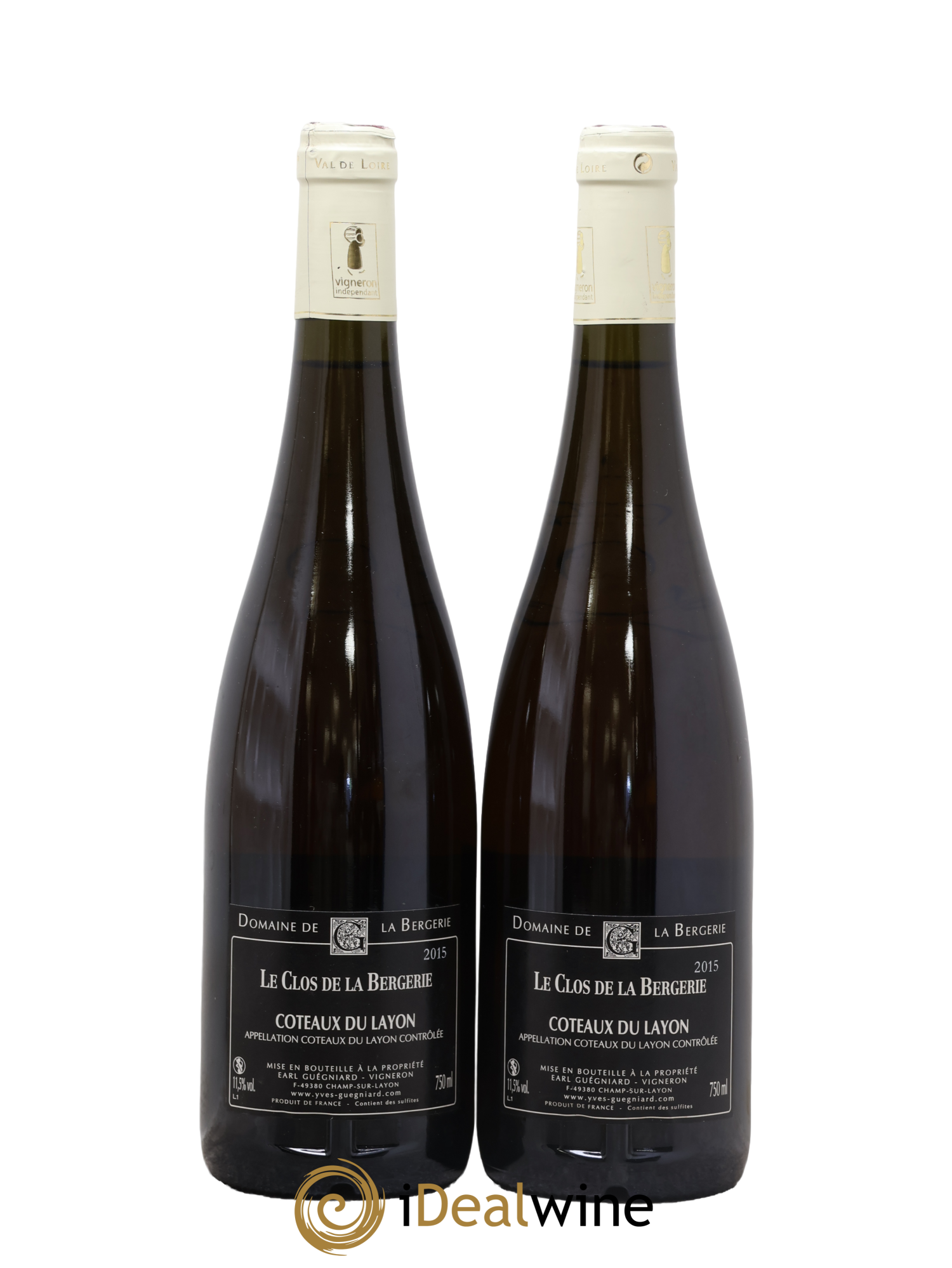 Coteaux du Layon Le Clos De La Bergerie Domaine De La Bergerie 2015 - Lot of 2 bottles - 1