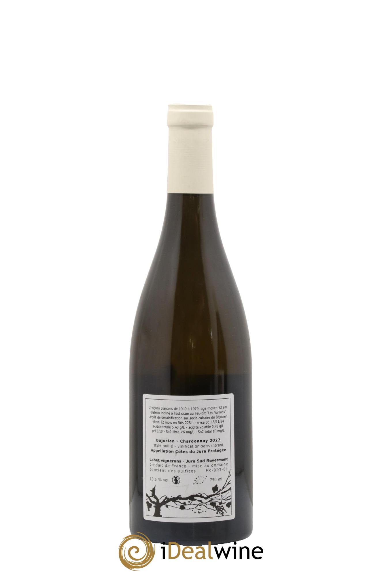 Côtes du Jura Chardonnay Bajocien Romain - Julien  - Charline Labet 2022 - Lotto di 1 bottiglia - 1