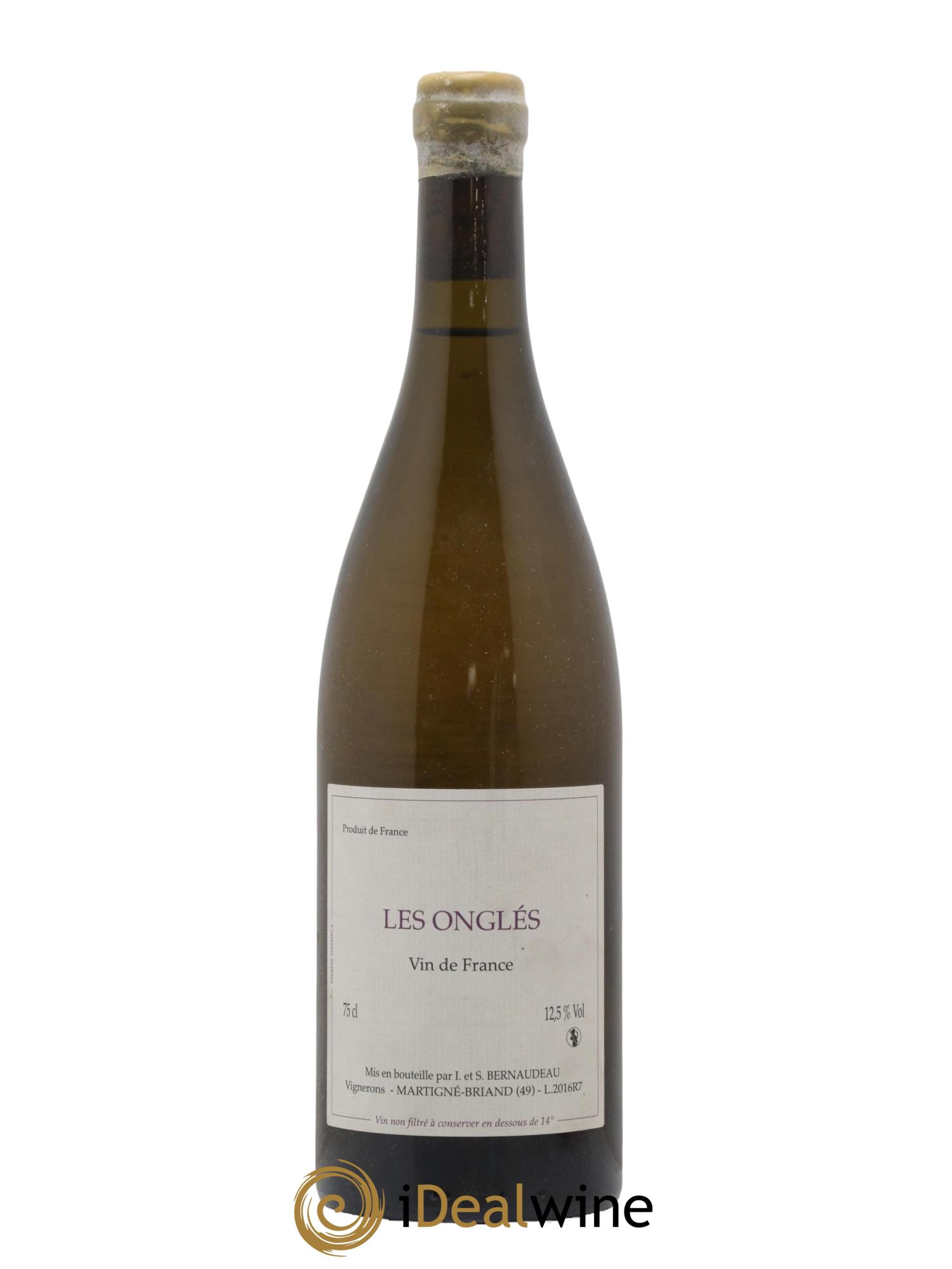 Vin de France Les Onglés Stéphane Bernaudeau 2016 - Lot de 1 bouteille - 0