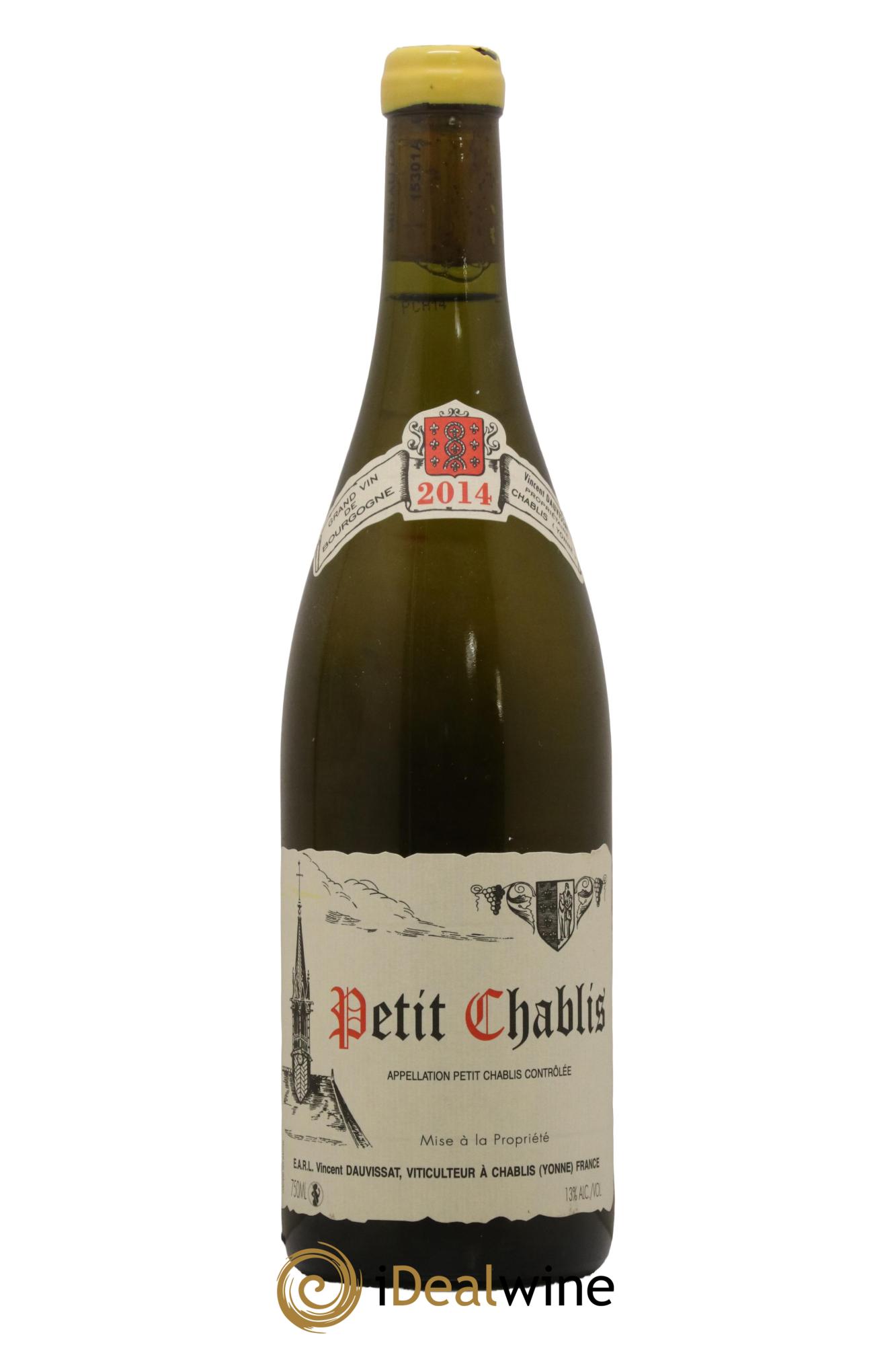 Petit Chablis Vincent Dauvissat (Domaine) 2014 - Lot de 1 bouteille - 0