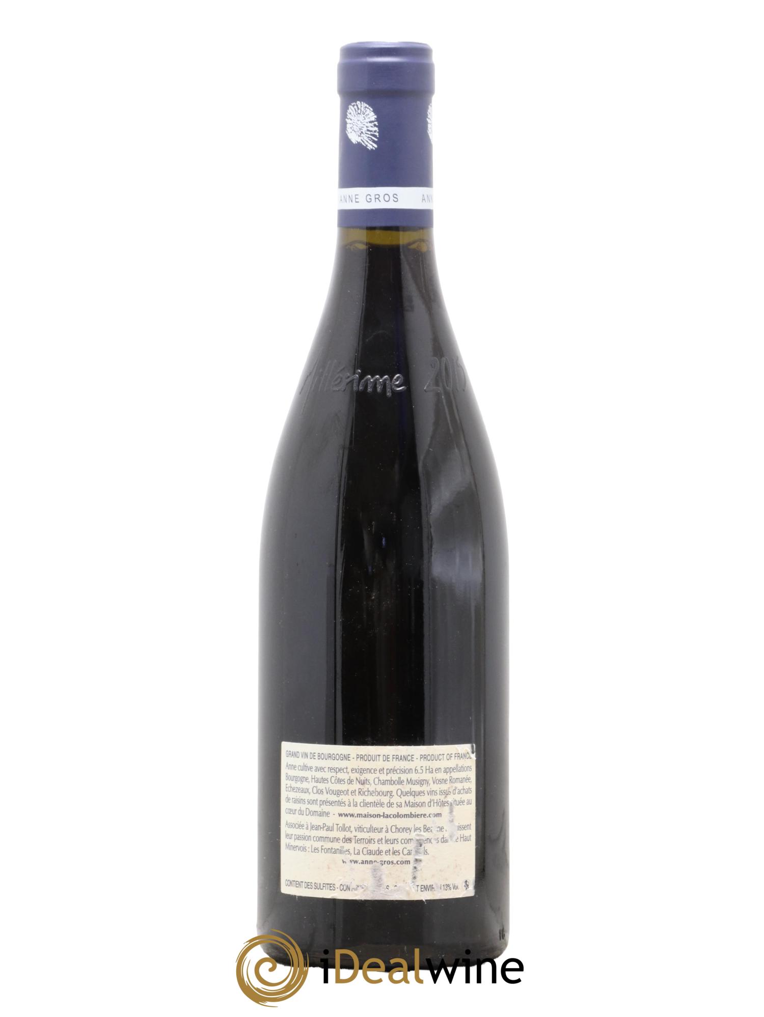 Clos de Vougeot Grand Cru Le Grand Maupertui Anne Gros 2015 - Lot de 1 bouteille - 1