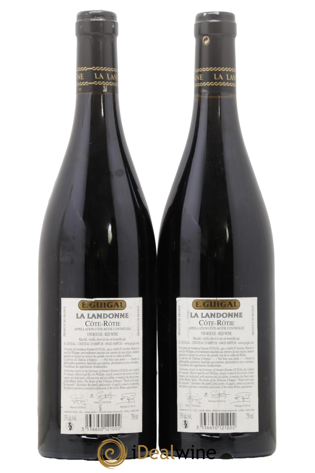 Côte-Rôtie La Landonne Guigal 2006 - Lot of 2 bottles - 1