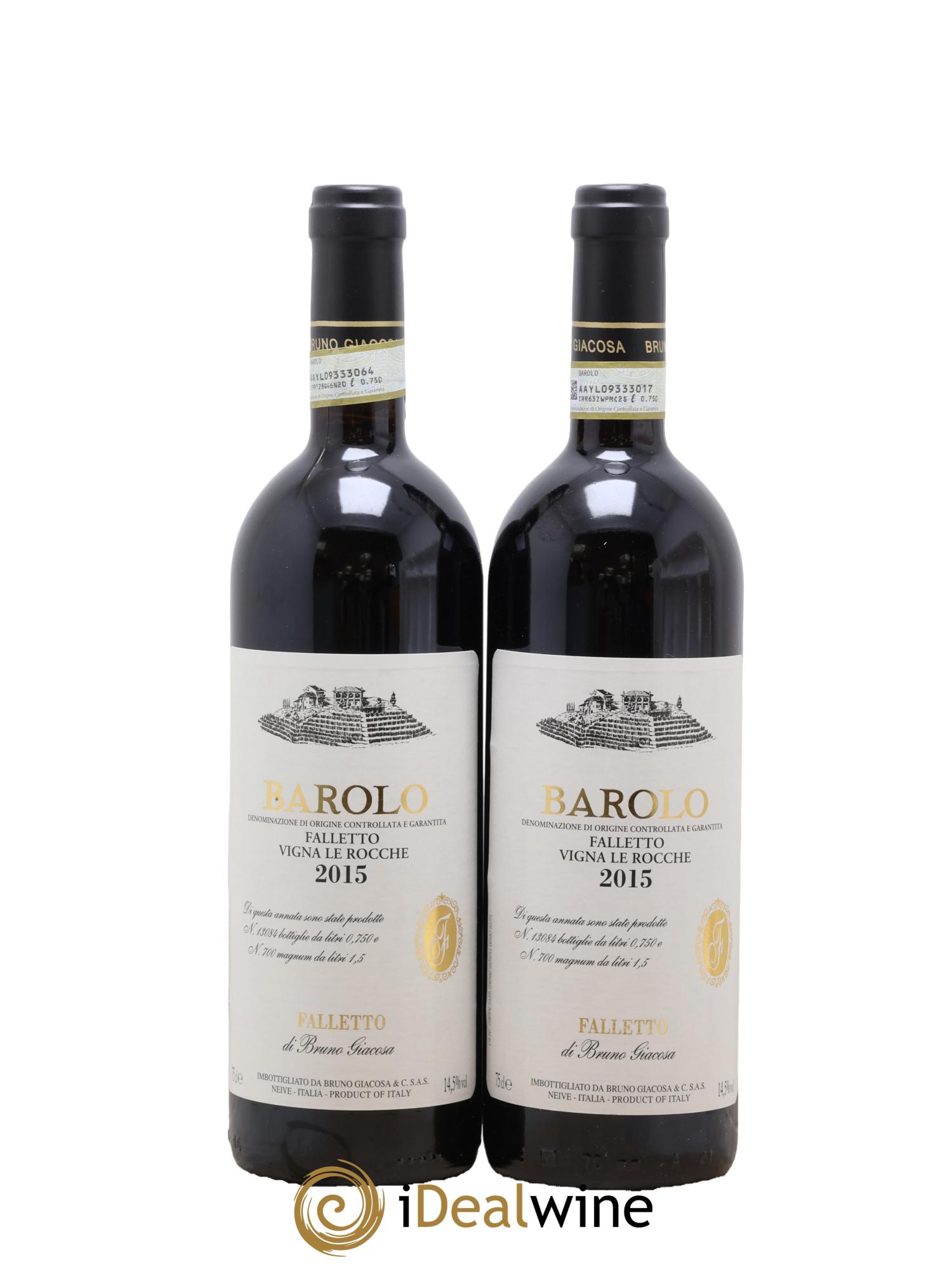 Barolo DOCG Vigna le Rocche Azienda Agricola Falletto di Bruno Giacosa 2015 - Lot of 2 bottles - 0