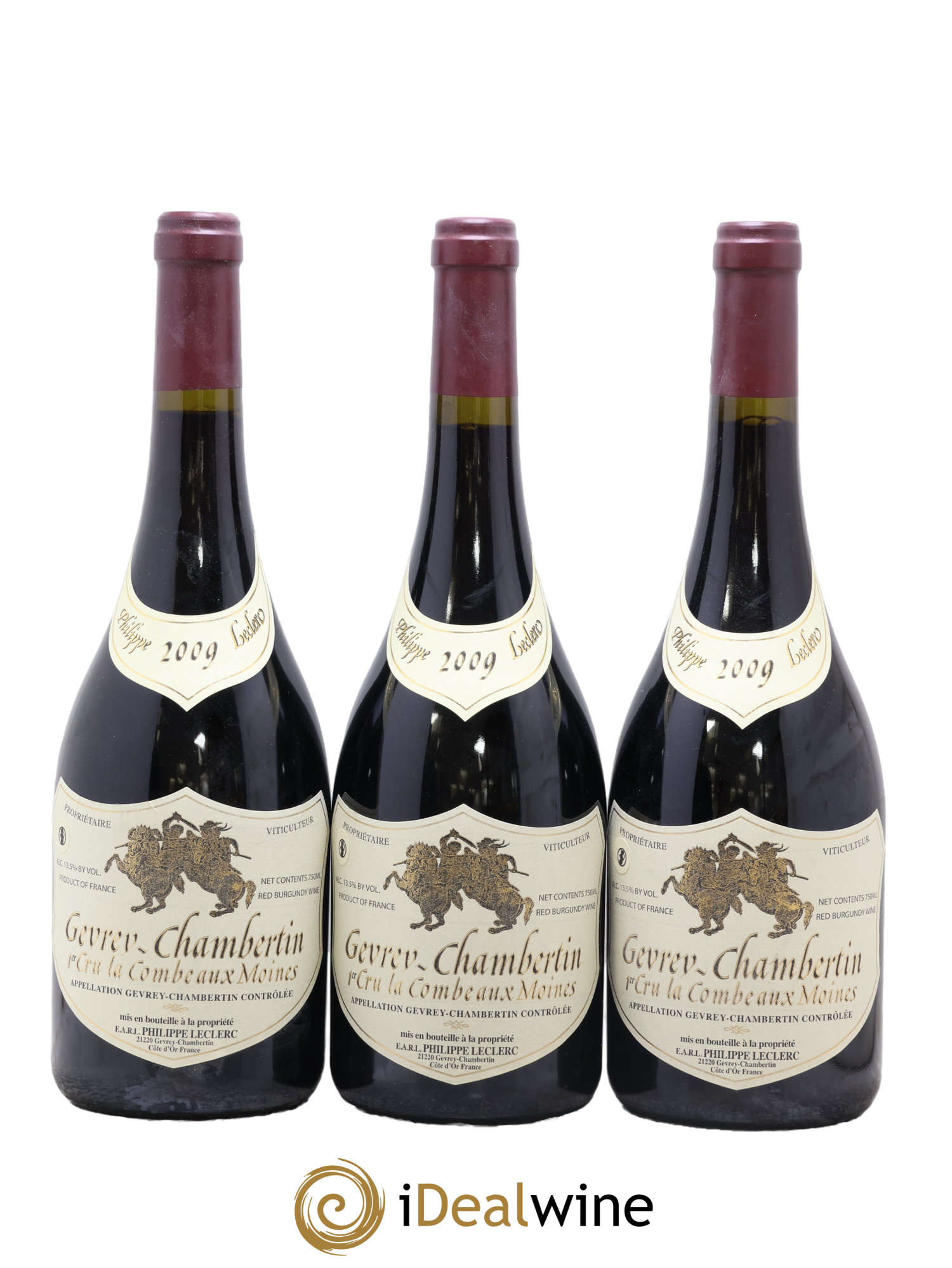 Gevrey-Chambertin 1er Cru La Combe aux Moines Philippe Leclerc 2009 - Lot de 3 bouteilles - 0