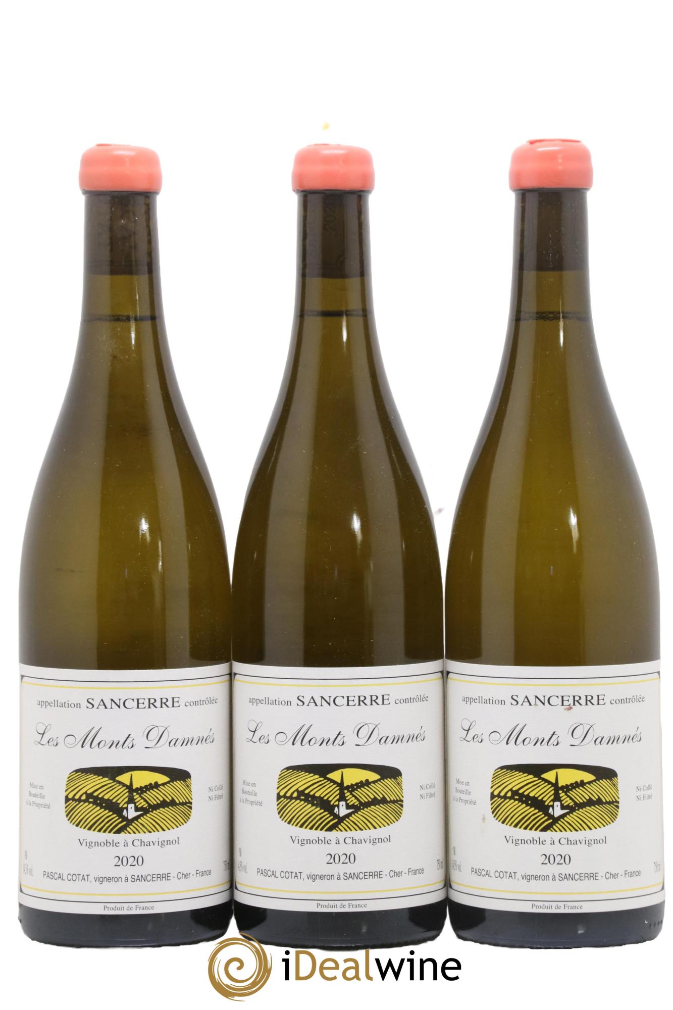 Sancerre Les Monts Damnés Pascal Cotat 2020 - Lot de 3 bouteilles - 0