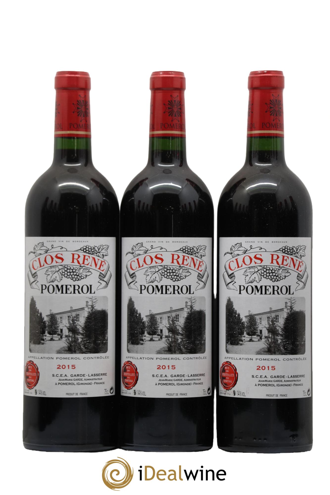 Clos René 2015 - Lot of 12 bottles - 1