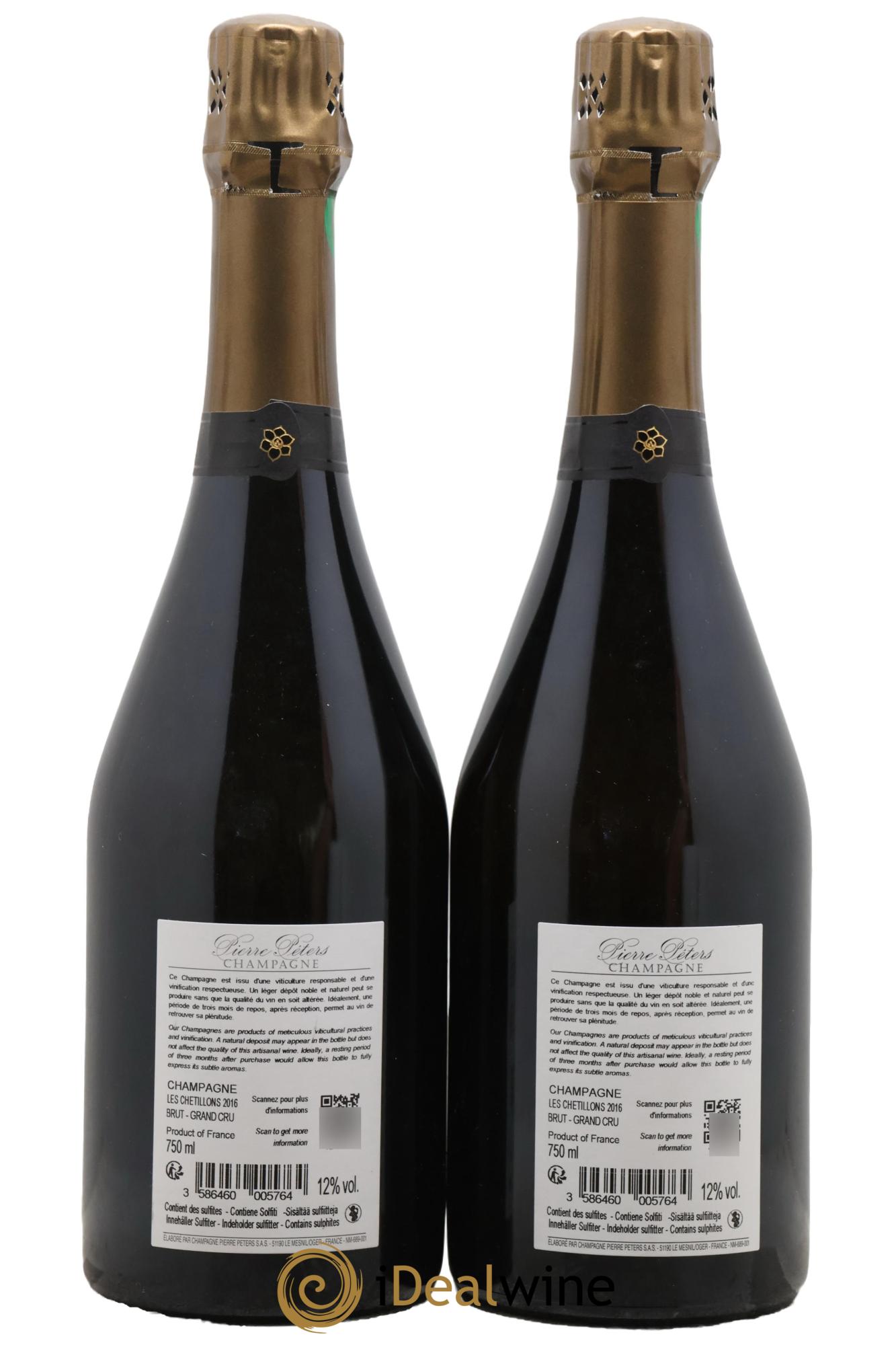 Cuvée Spéciale les Chétillons Blanc de Blancs Brut Pierre Péters 2016 - Lot of 2 bottles - 1