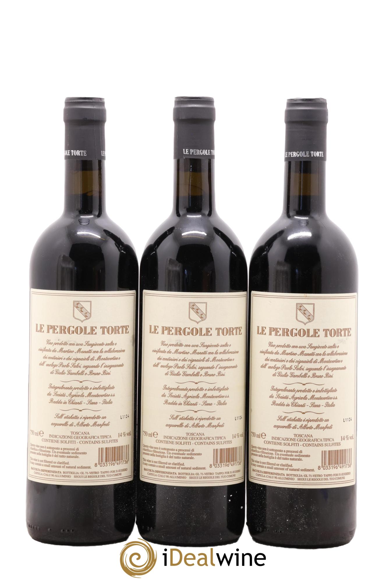 Toscana IGT Montevertine Le Pergole Torte Cuvée Spéciale Sergio Manetti Famille Manetti 2021 - Lot de 3 bouteilles - 1