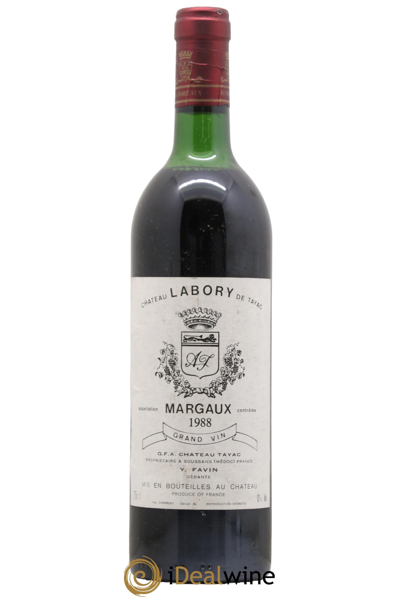 Bordeaux Margaux Labory De Tayac 1988 - Lot de 1 bouteille - 0