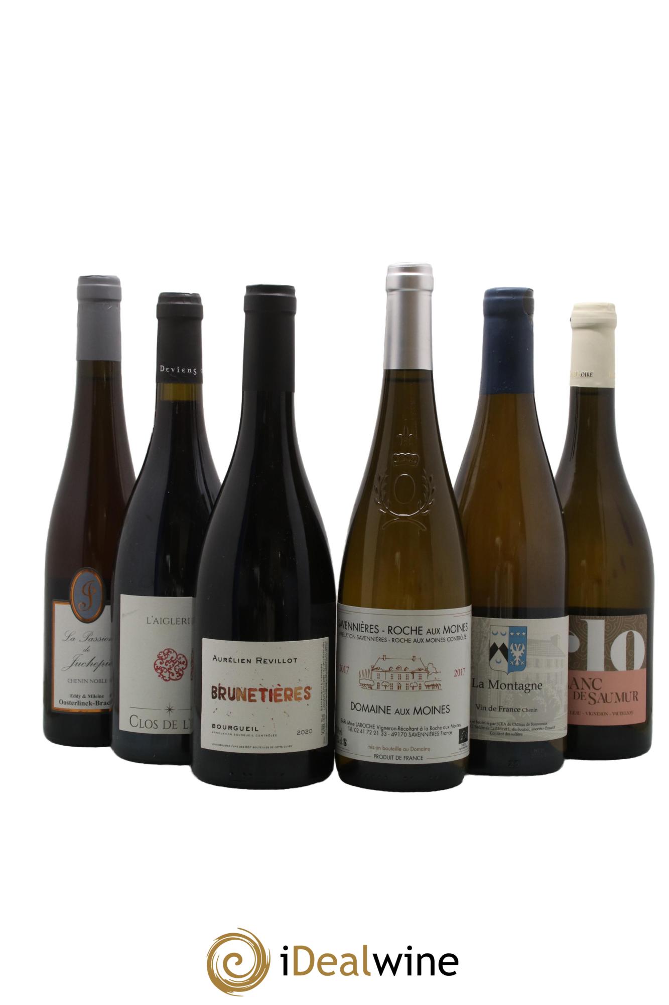 Assortiment de vins d'Anjou noir - Saumur - Bourgueil N°15 - Lot of 6 bottles - 0