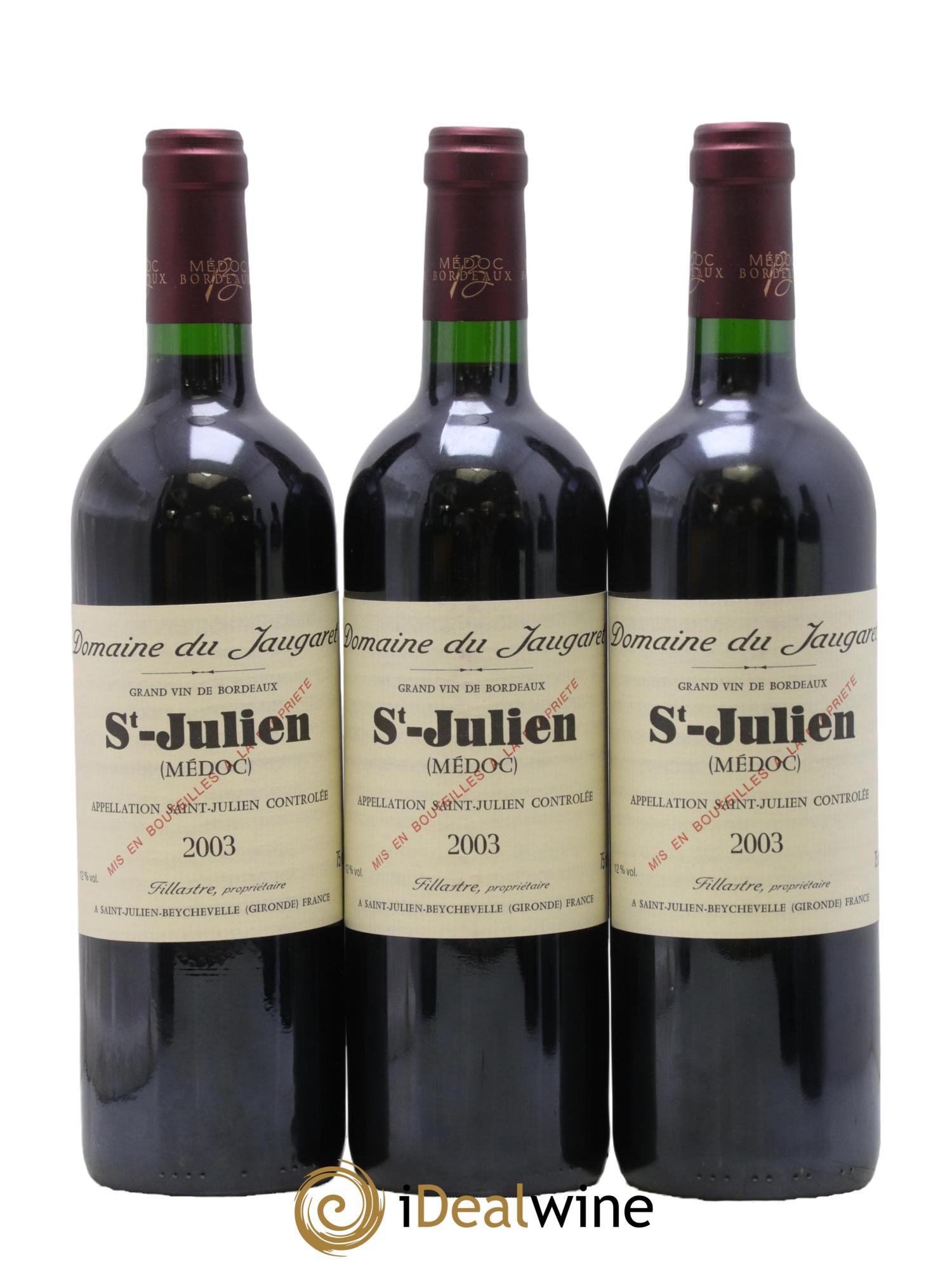 Domaine du Jaugaret 2003 - Posten von 3 Flaschen - 0