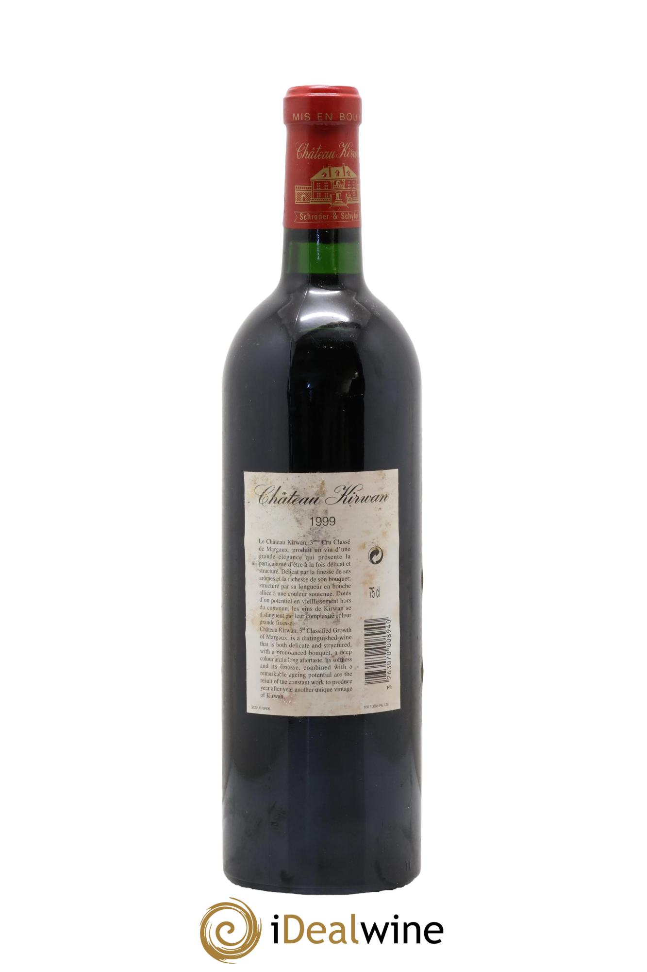 Château Kirwan 3ème Grand Cru Classé 1999 - Posten von 1 Flasche - 1
