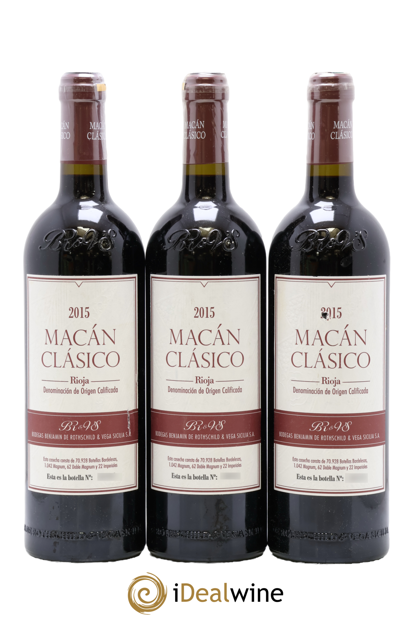 Rioja DOCa Macan Classico Benjamin de Rothschild & Vega Sicilia S.A 2015 - Lote de 3 botellas - 0