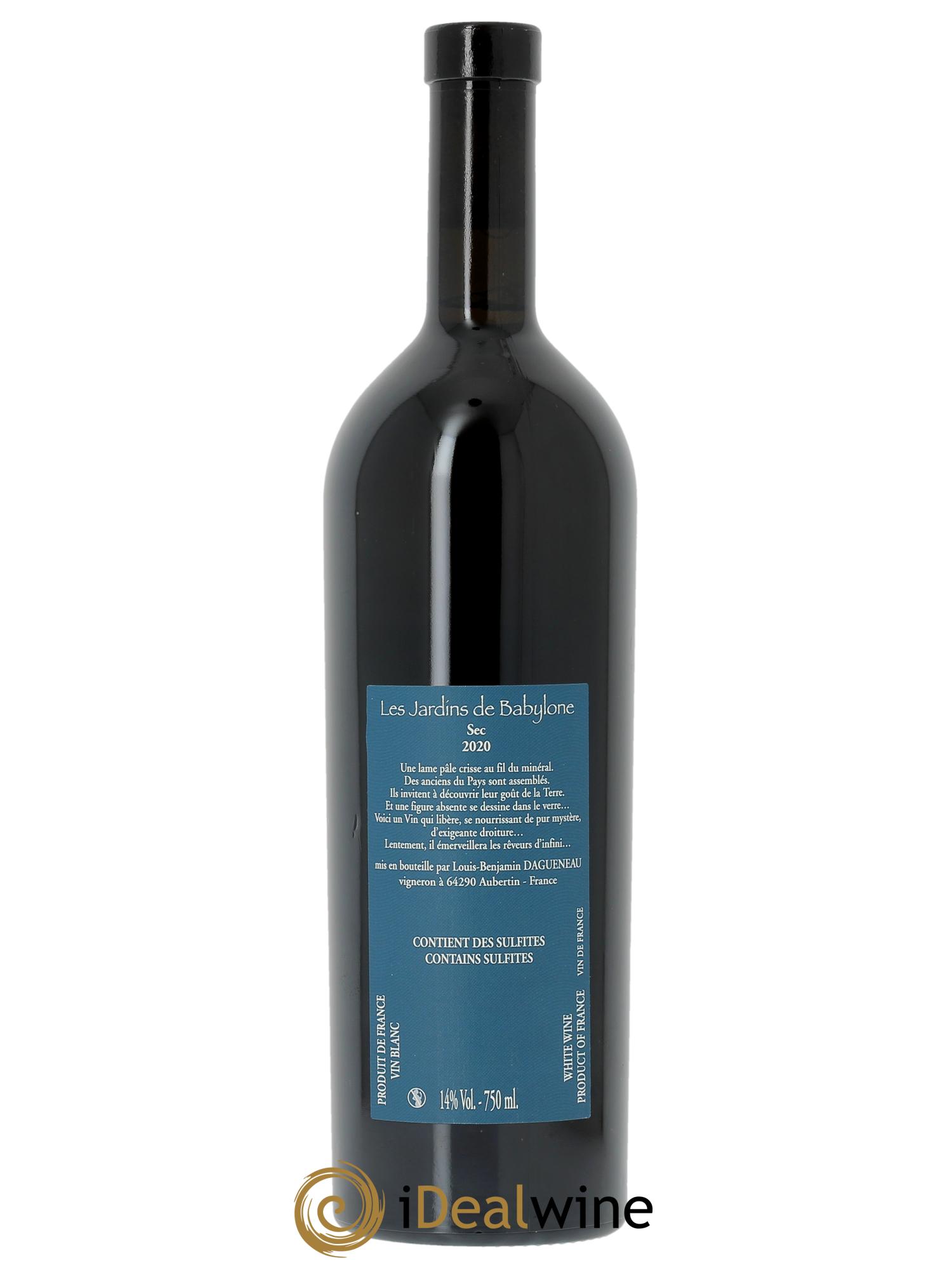 Jurançon sec Jardins de Babylone Dagueneau  2020 - Lot of 1 bottle - 1