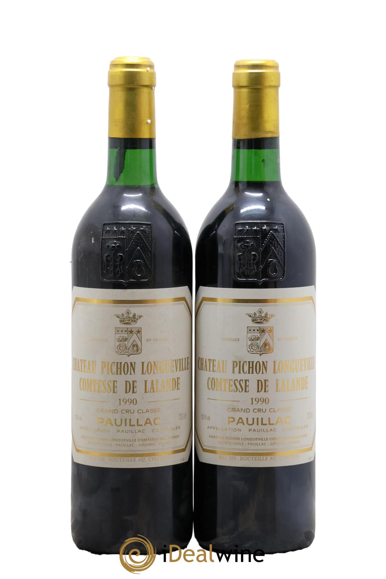 Château Pichon Longueville Comtesse de Lalande 2ème Grand Cru Classé 1990 - Lot of 2 bottles - 0
