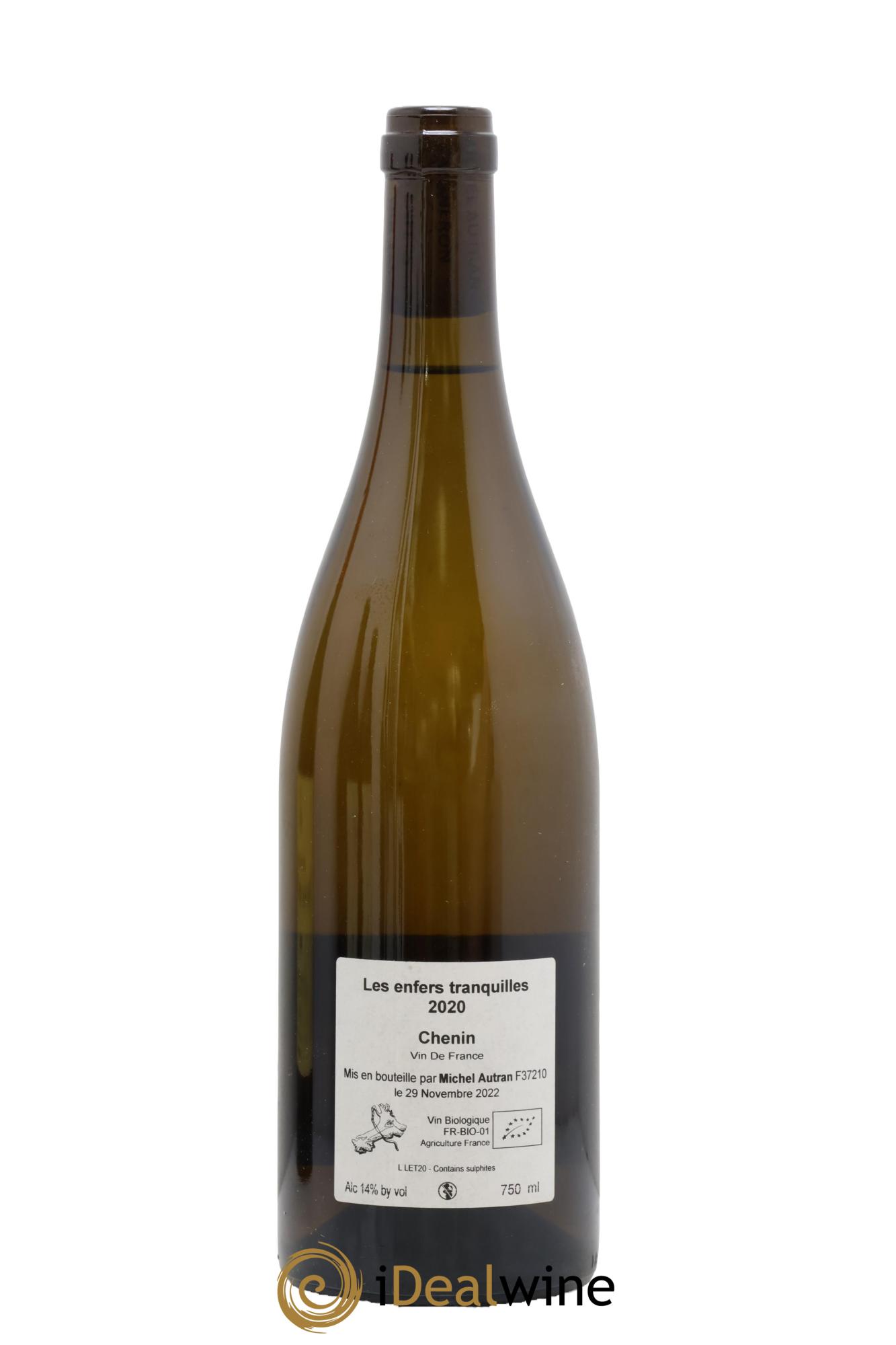 Vin de France Les Enfers Tranquilles Michel Autran 2020 - Lot of 1 bottle - 1