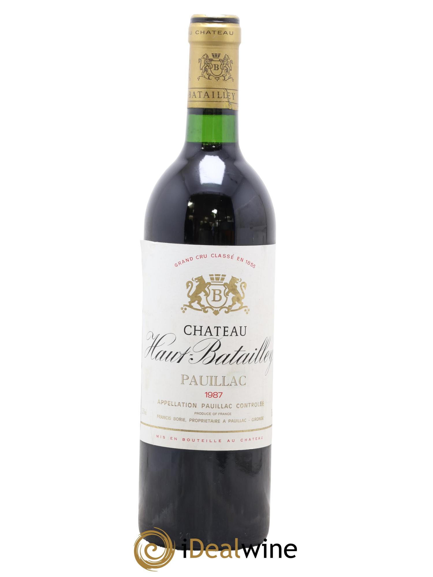 Château Haut Batailley 5ème Grand Cru Classé 1987 - Lot de 1 bouteille - 0