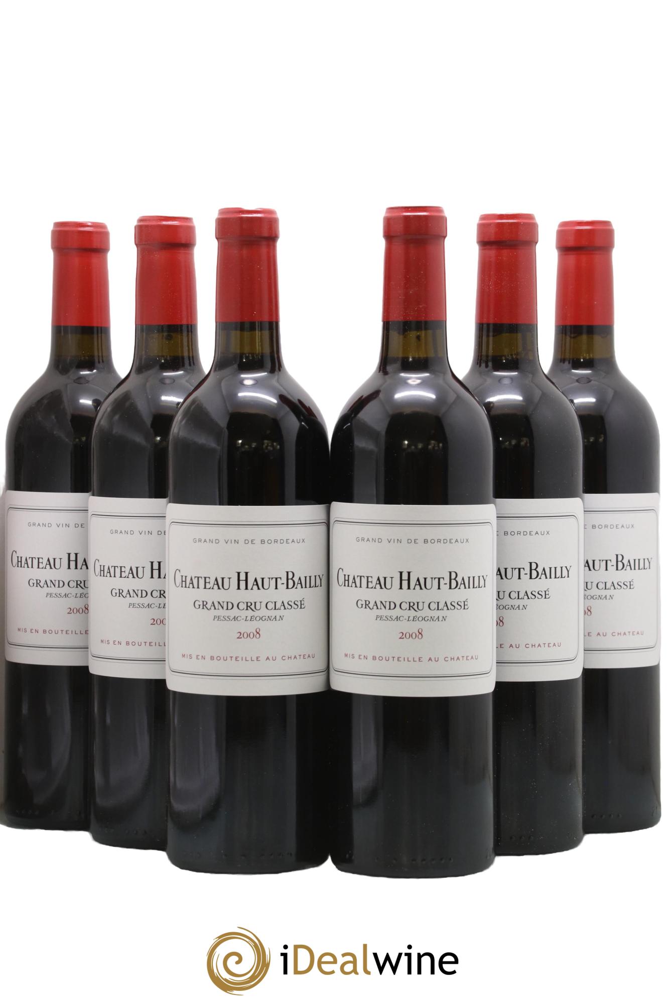 Château Haut-Bailly Cru Classé de Graves 2008 - Lot de 6 bouteilles - 0