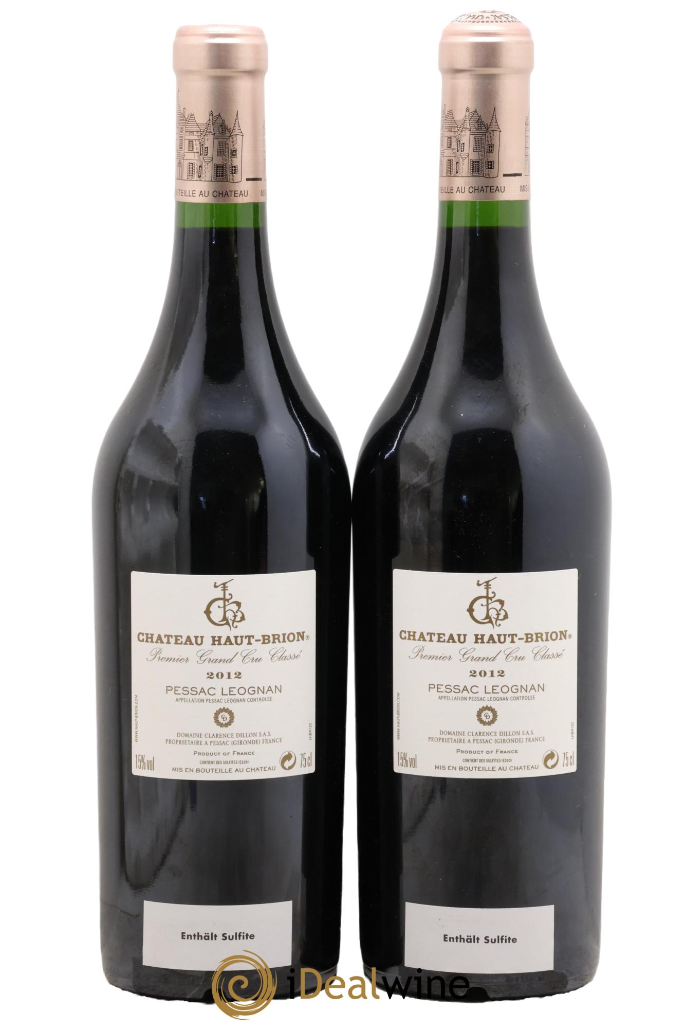 Château Haut Brion 1er Grand Cru Classé 2012 - Lot de 2 bouteilles - 1
