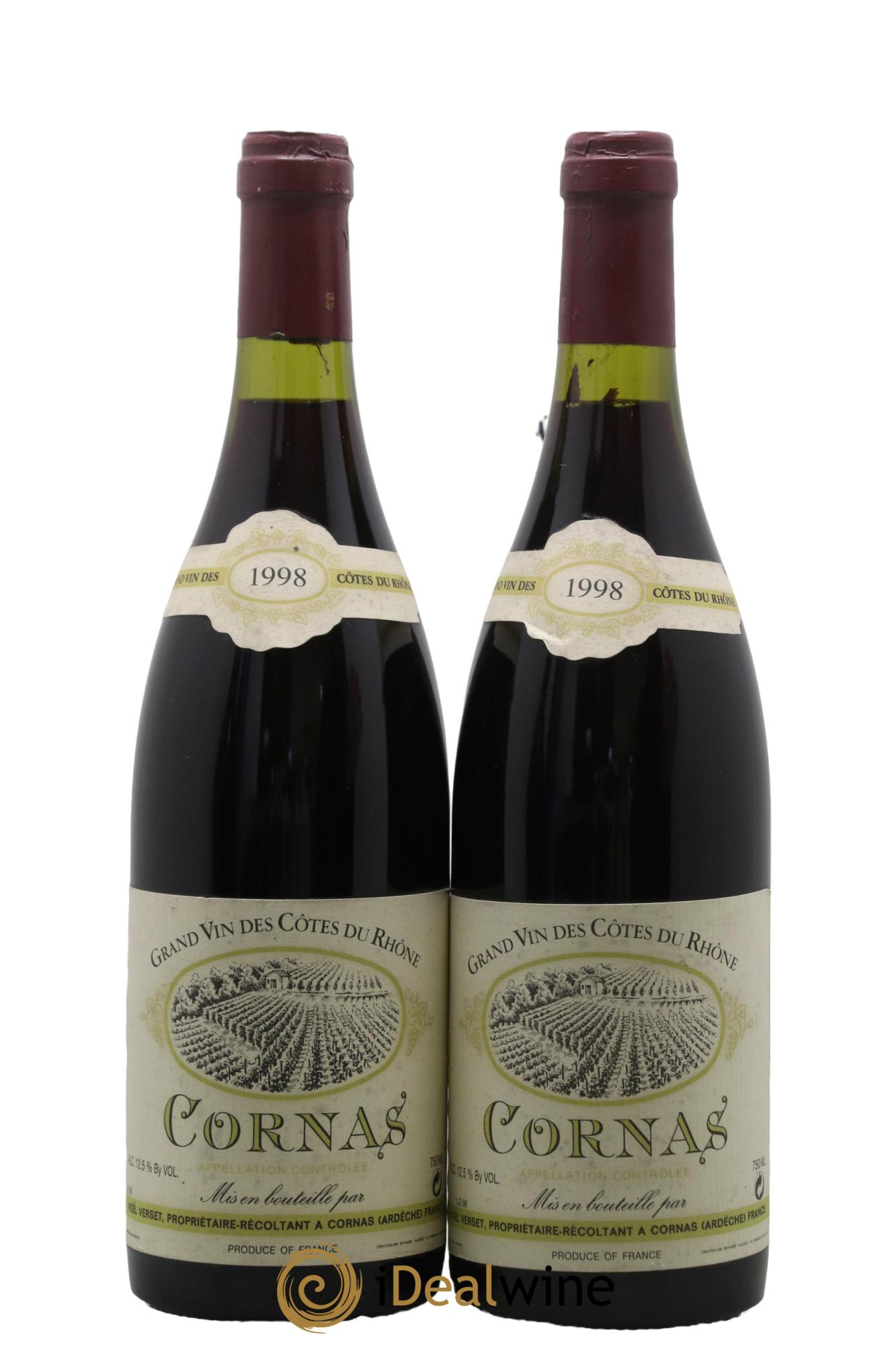 Cornas Noël Verset 1998 - Lot de 2 bouteilles - 0