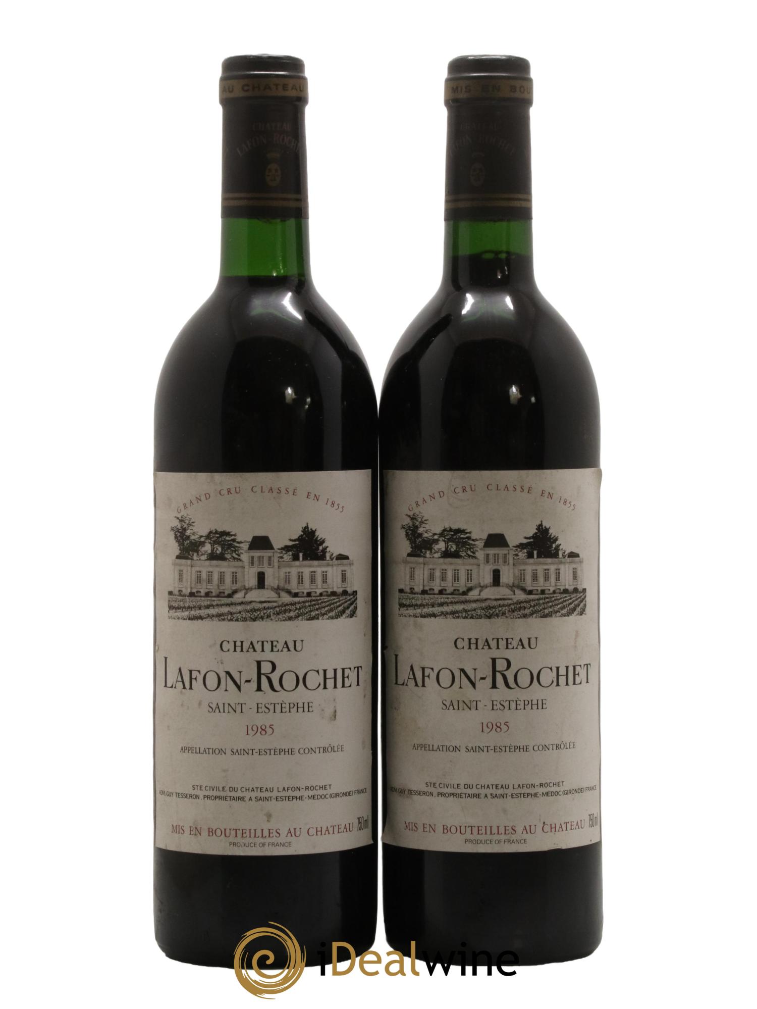 Château Lafon Rochet 4ème Grand Cru Classé 1985 - Lot de 2 bouteilles - 0