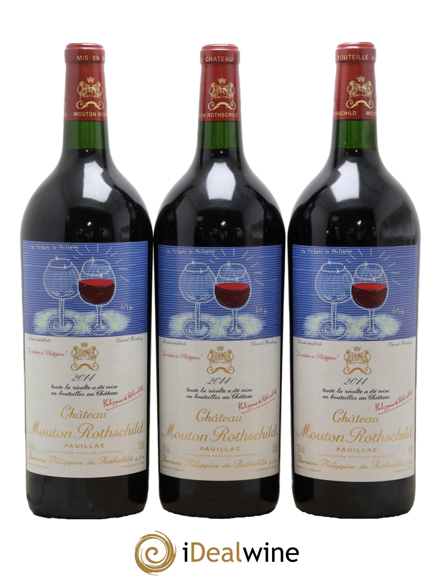 Château Mouton Rothschild 1er Grand Cru Classé 2014 - Posten von 3 Magnum - 0