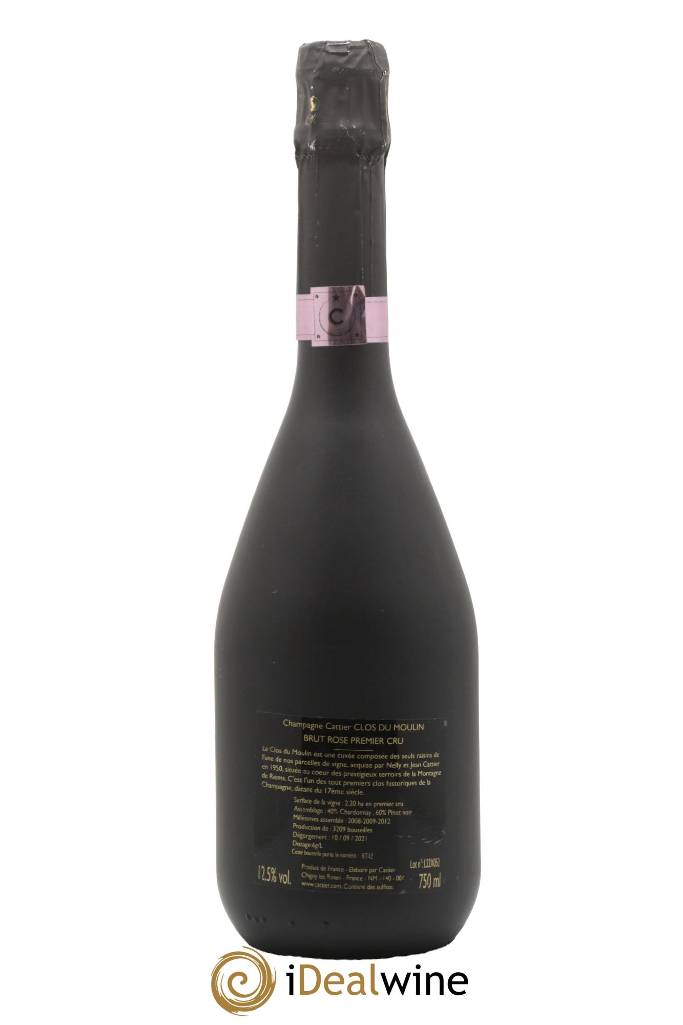 Champagne - Clos du Moulin Premier Cru Cattier - Lot de 1 bouteille - 1