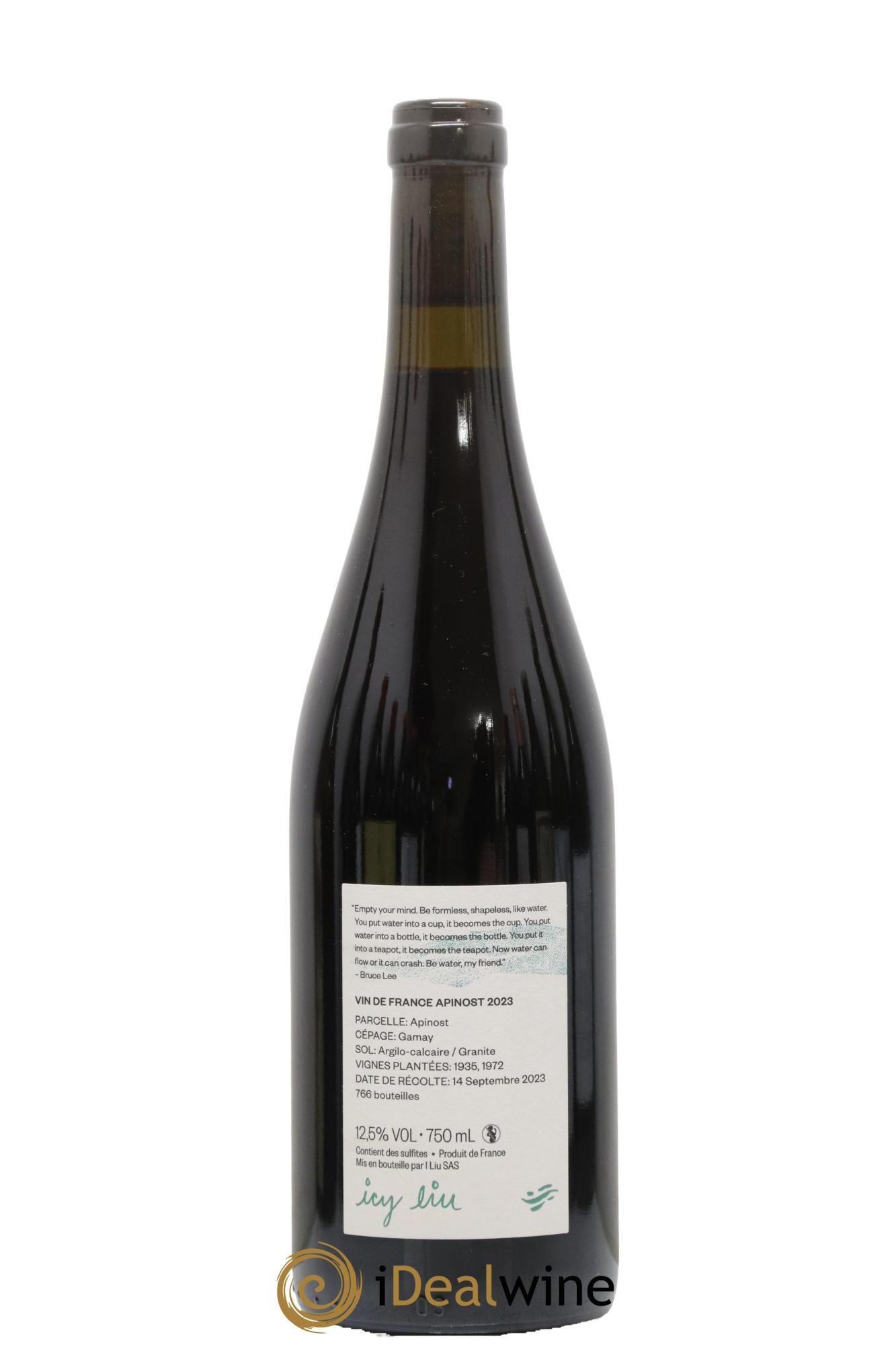 Vin de France Apinost Icy Liu 2023 - Lot de 1 bouteille - 1