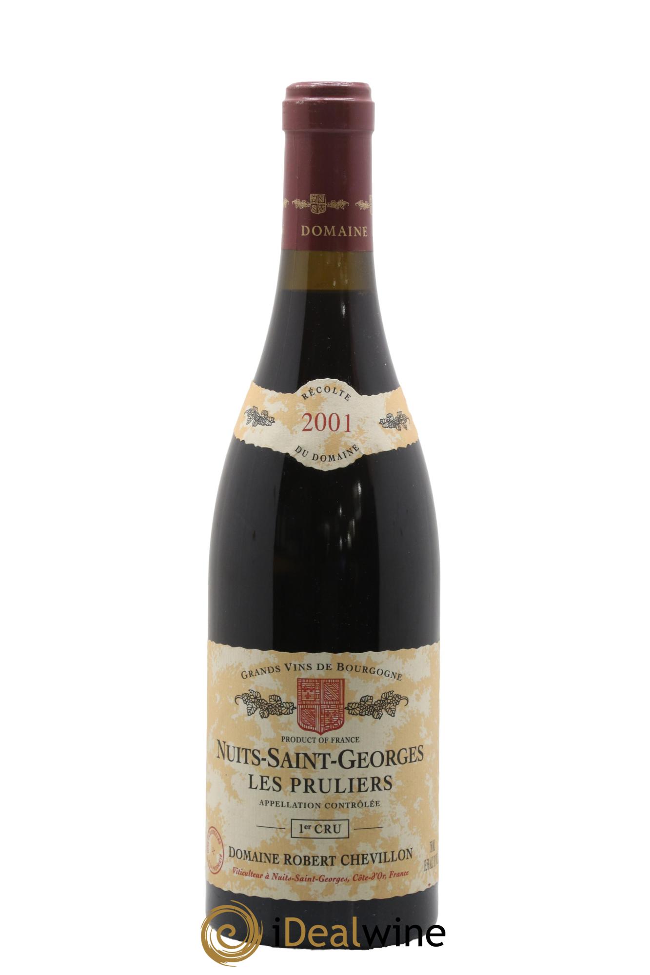 Nuits-Saint-Georges 1er Cru Les Pruliers Robert Chevillon 2001 - Lot de 1 bouteille - 0