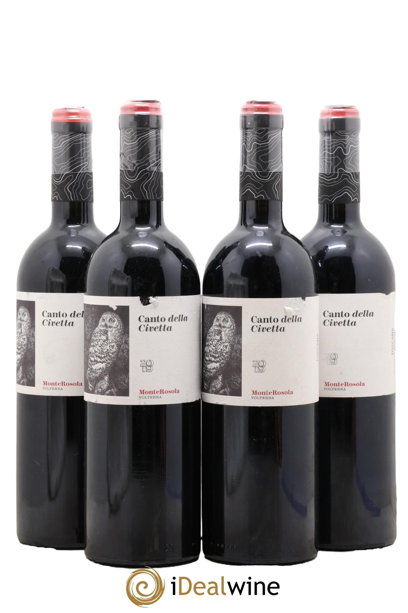 Toscana IGT Canto della Civetta MonteRosola Volterra 2019 - Lot of 4 bottles - 0