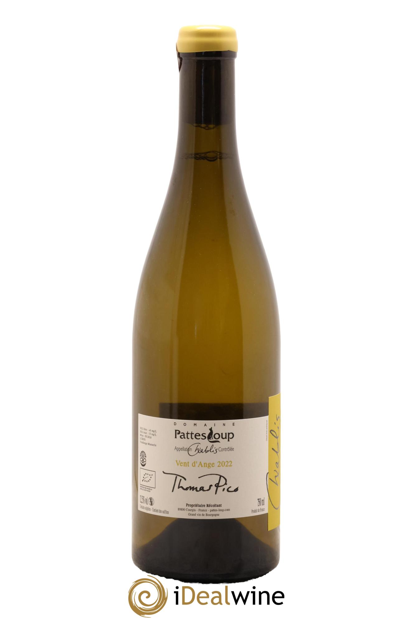 Chablis Vent d'Ange Pattes Loup (Domaine) 2022 - Lot de 1 bouteille - 1