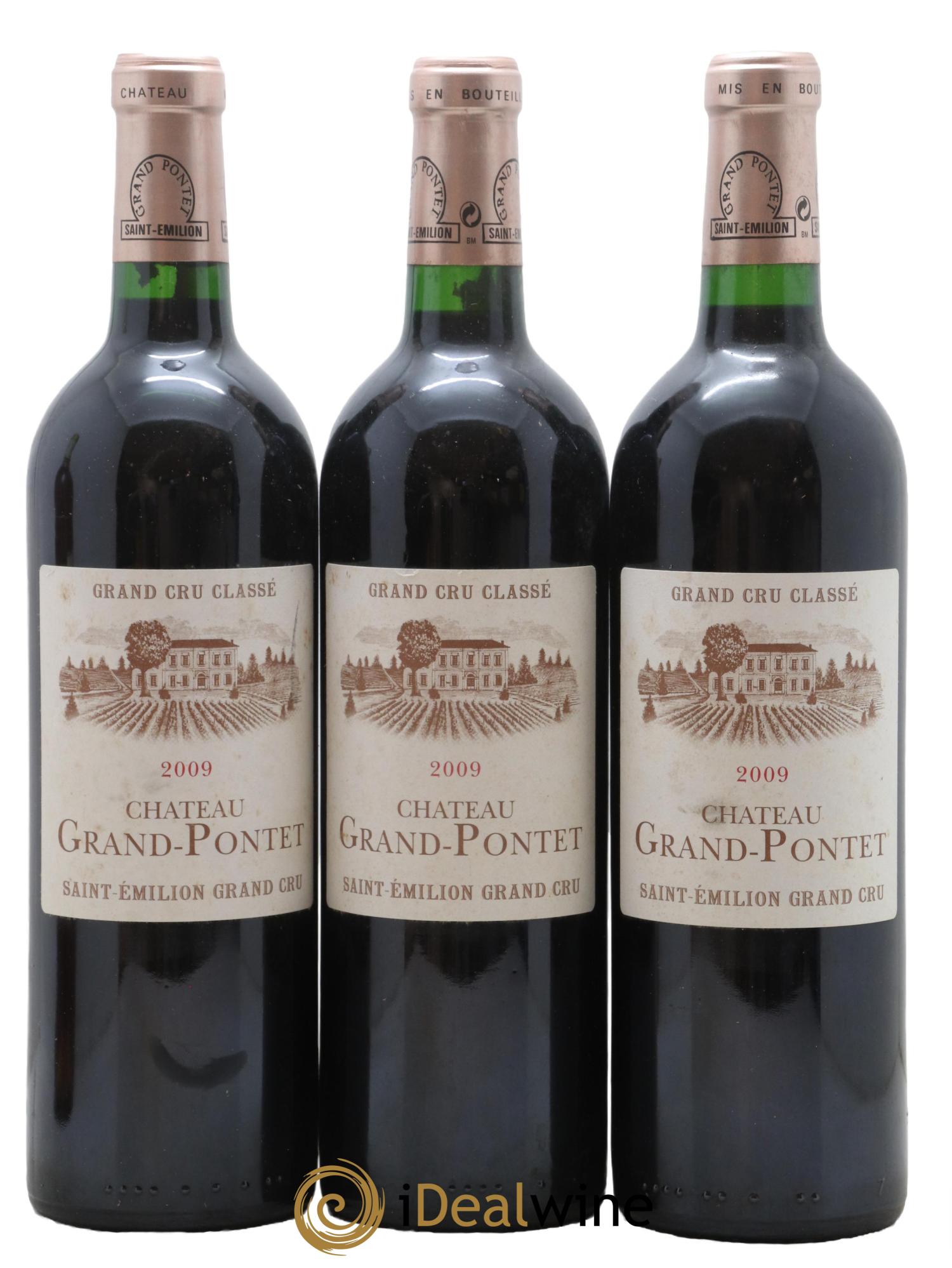 Château Grand Pontet Grand Cru Classé 2009 - Lot de 3 bouteilles - 0