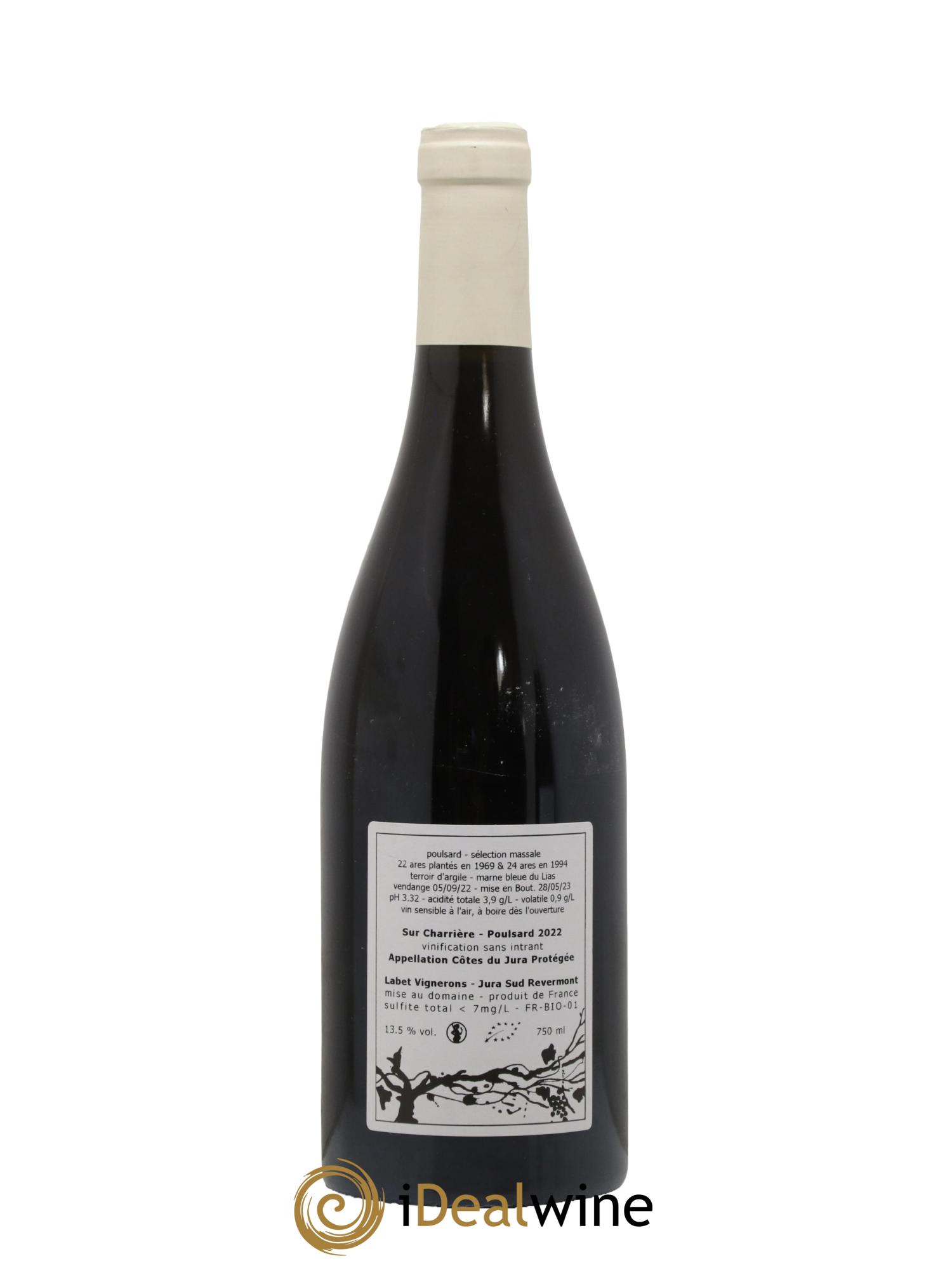 Côtes du Jura Poulsard Sur Charrière Romain - Julien - Charline Labet 2022 - Lot de 1 bouteille - 1