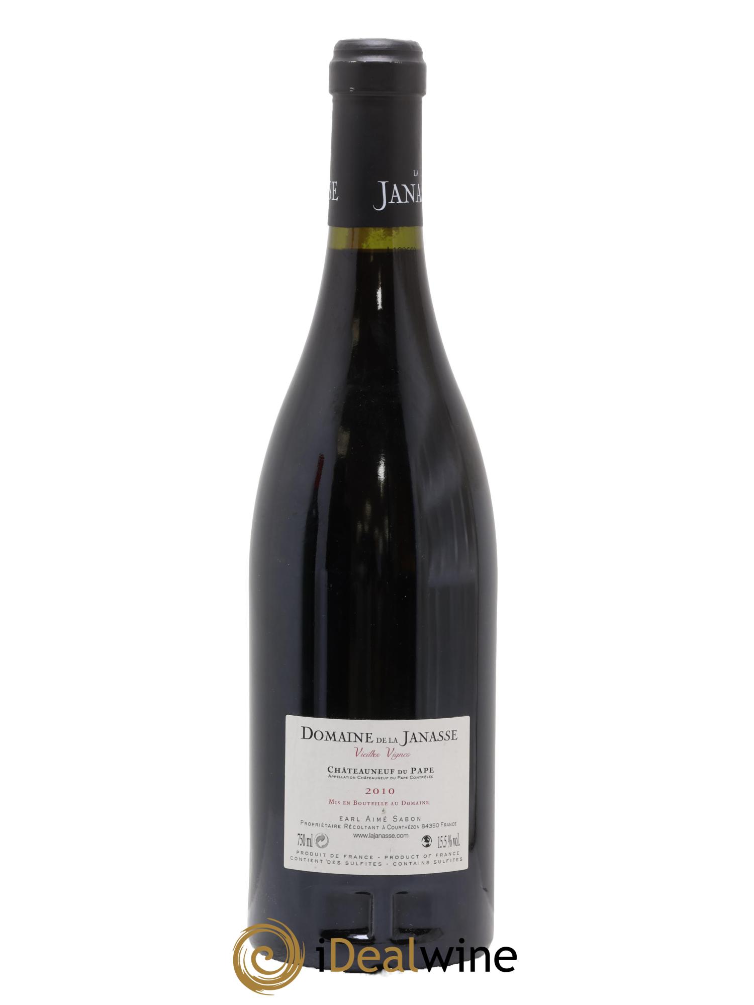Châteauneuf-du-Pape Cuvée Vieilles Vignes La Janasse (Domaine de) 2010 - Lot de 1 bouteille - 1
