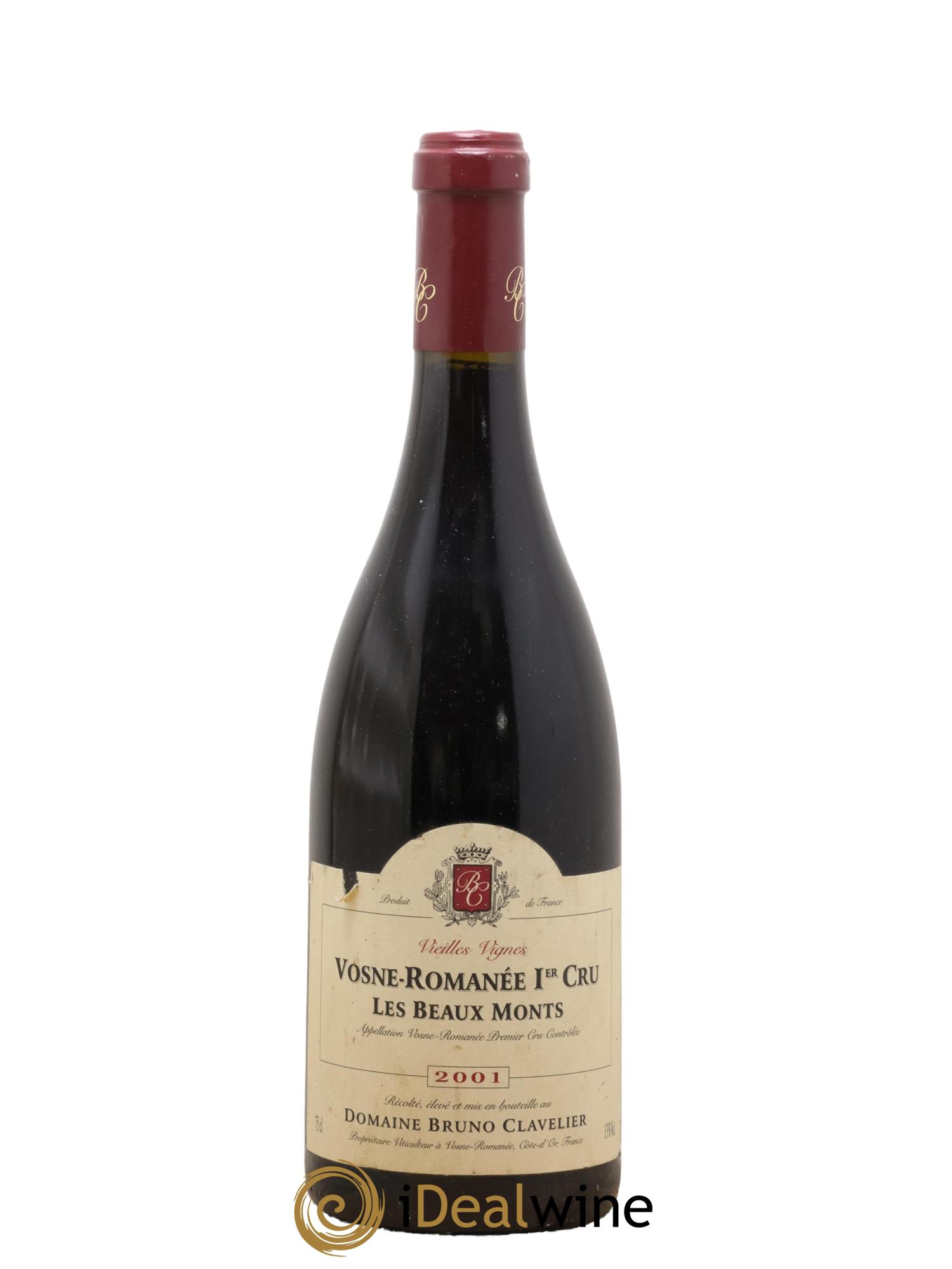 Vosne-Romanée 1er Cru Les Beaux Monts Vieilles vignes Bruno Clavelier 2001 - Lotto di 1 bottiglia - 0