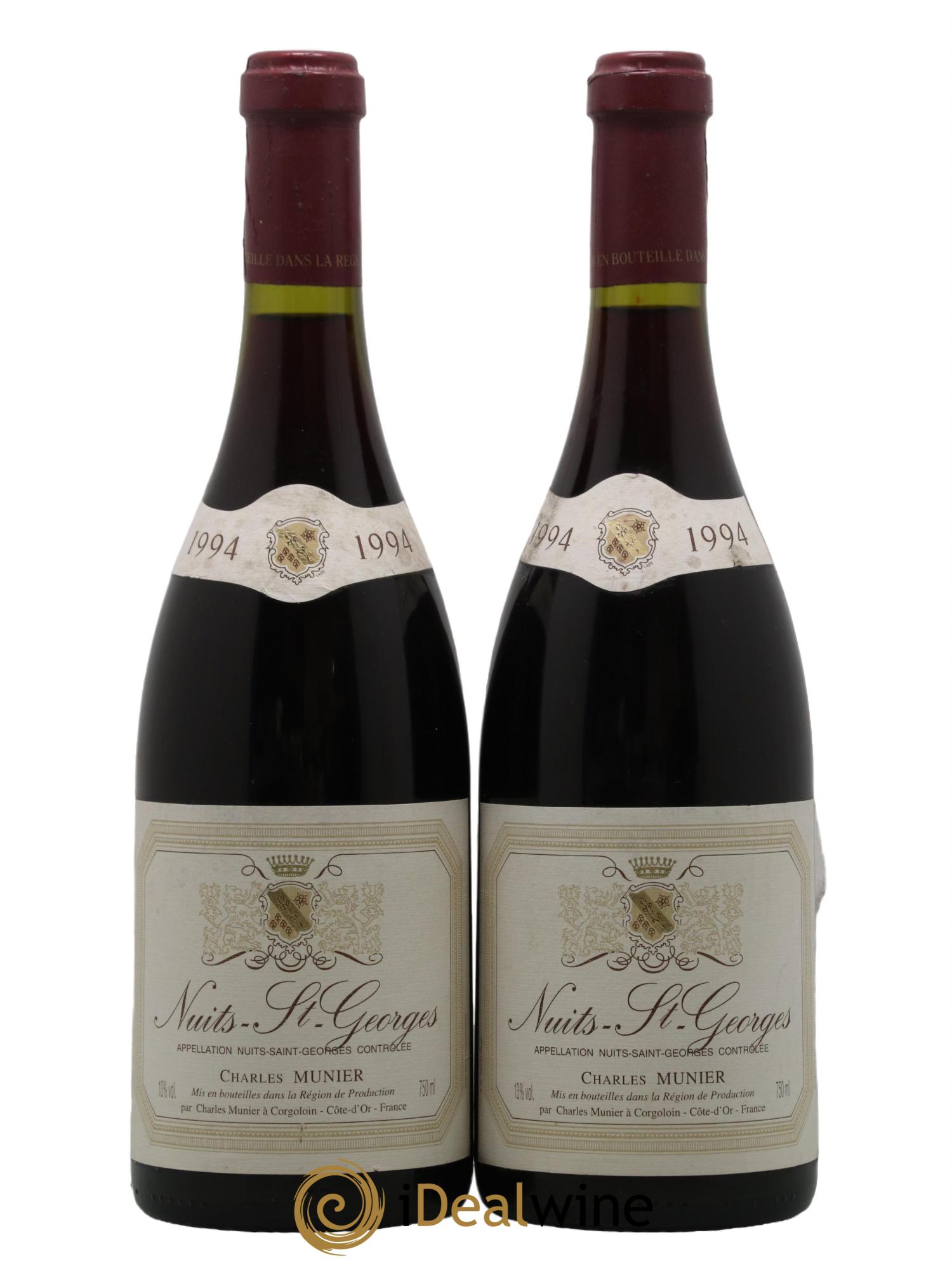 Nuits-Saint-Georges Domaine Charles Munier 1994 - Lot de 2 bouteilles - 0