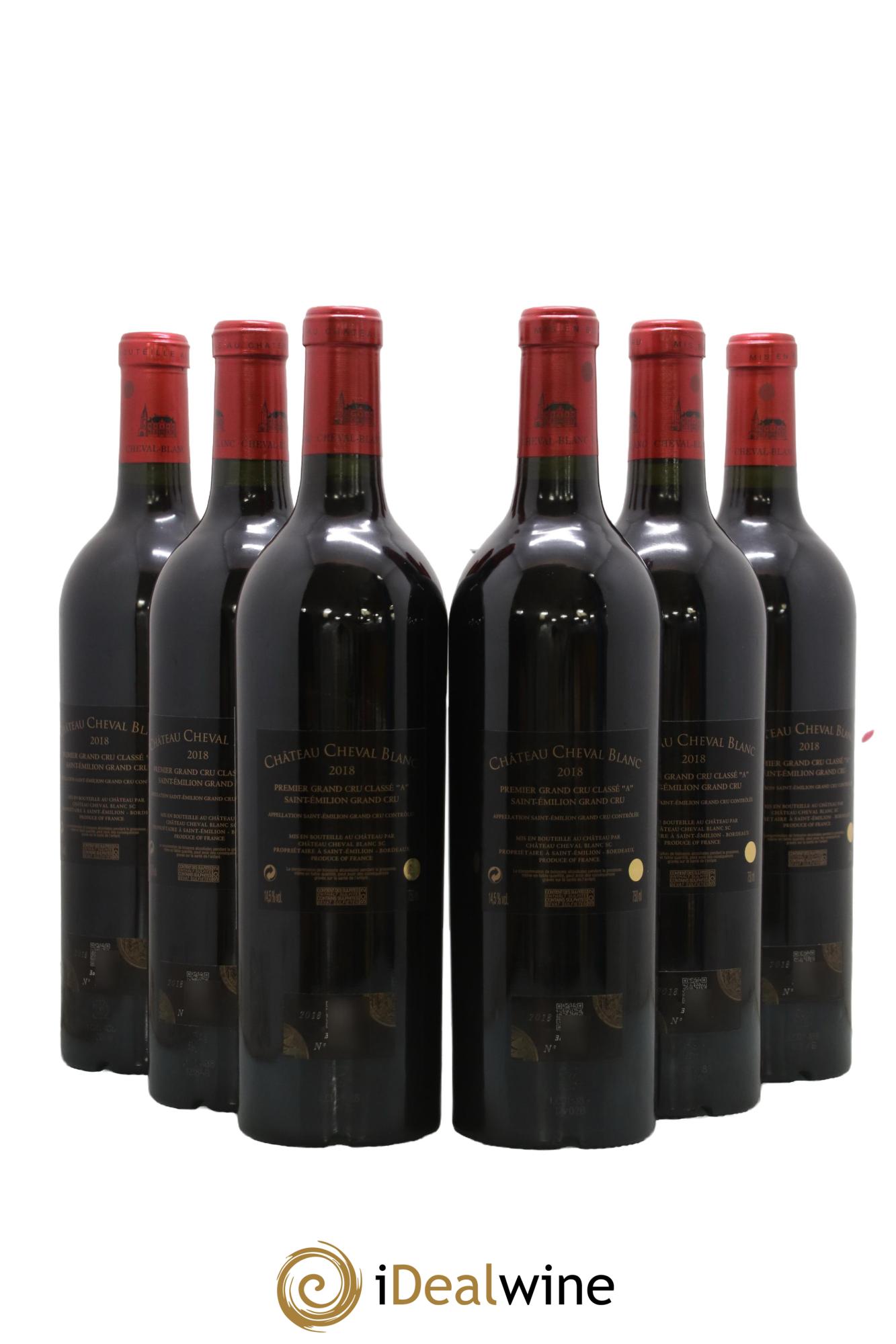 Château Cheval Blanc 1er Grand Cru Classé A 2018 - Lot de 6 bouteilles - 1