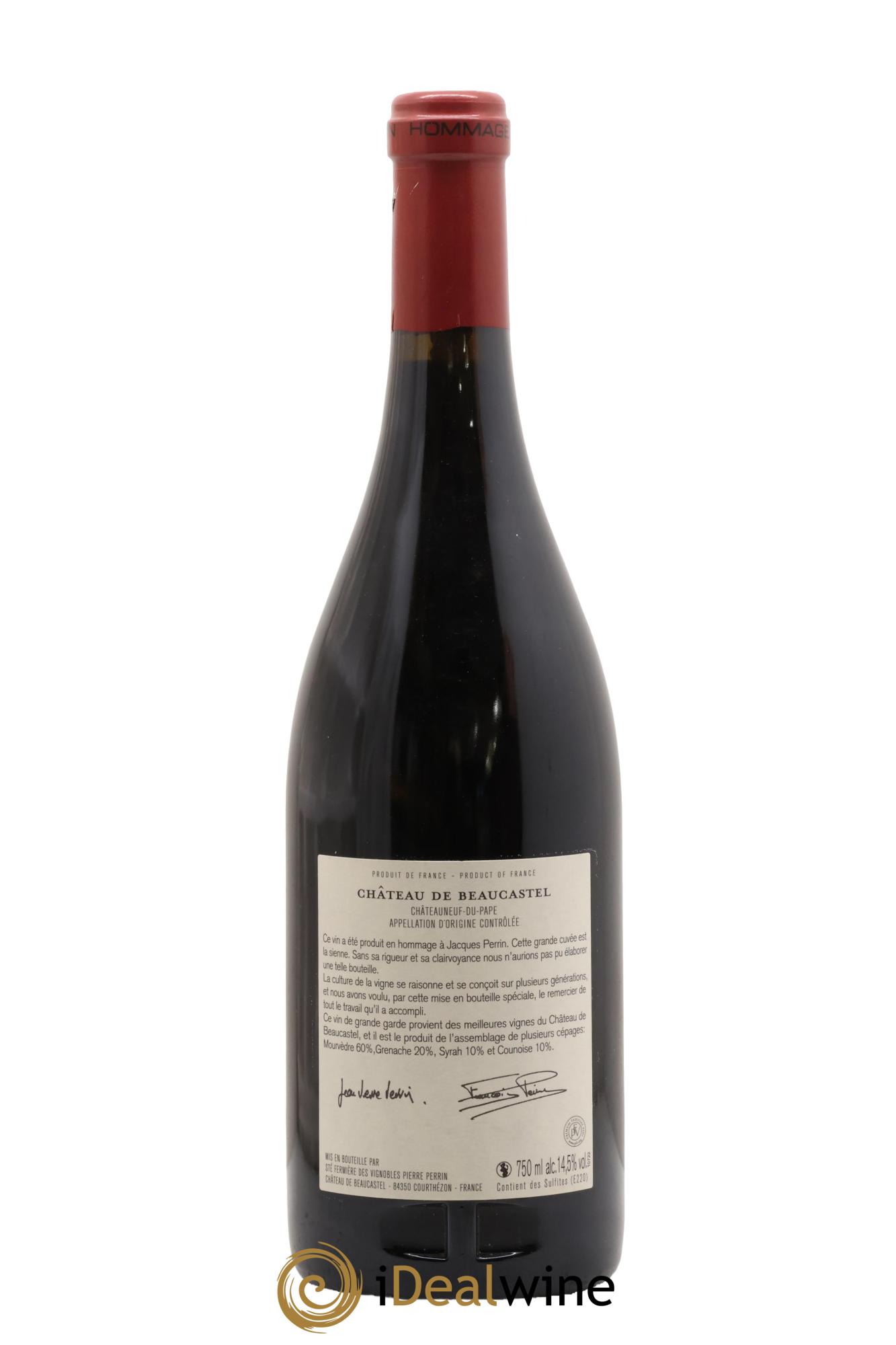 Châteauneuf-du-Pape Château de Beaucastel Hommage à Jacques Perrin Famille Perrin 2013 - Lot de 1 bouteille - 1