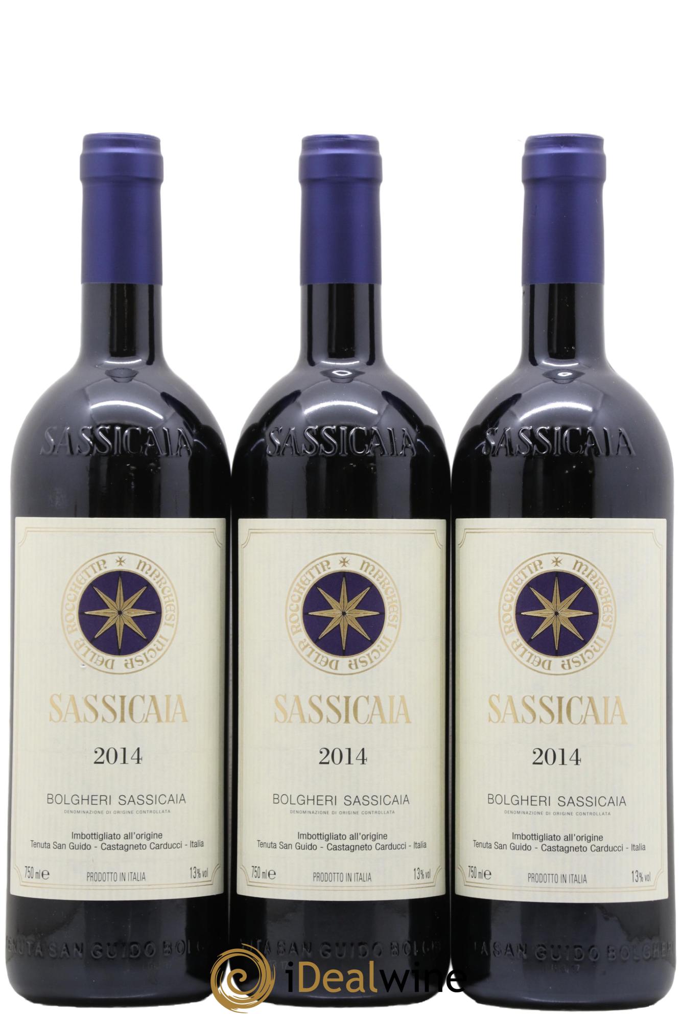 Bolgheri DOC Sassicaia Tenuta San Guido 2014 - Lot de 3 bouteilles - 0