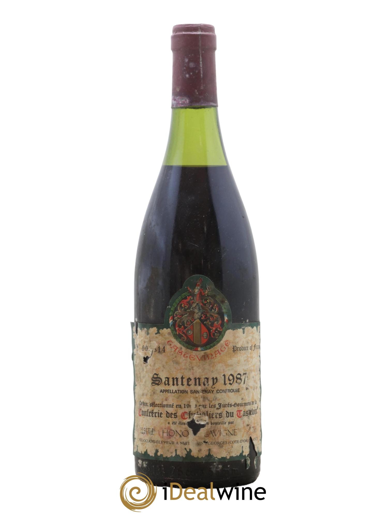 Santenay Tastevinage Domaine Honore Lavigne 1987 - Lot de 1 bouteille - 0