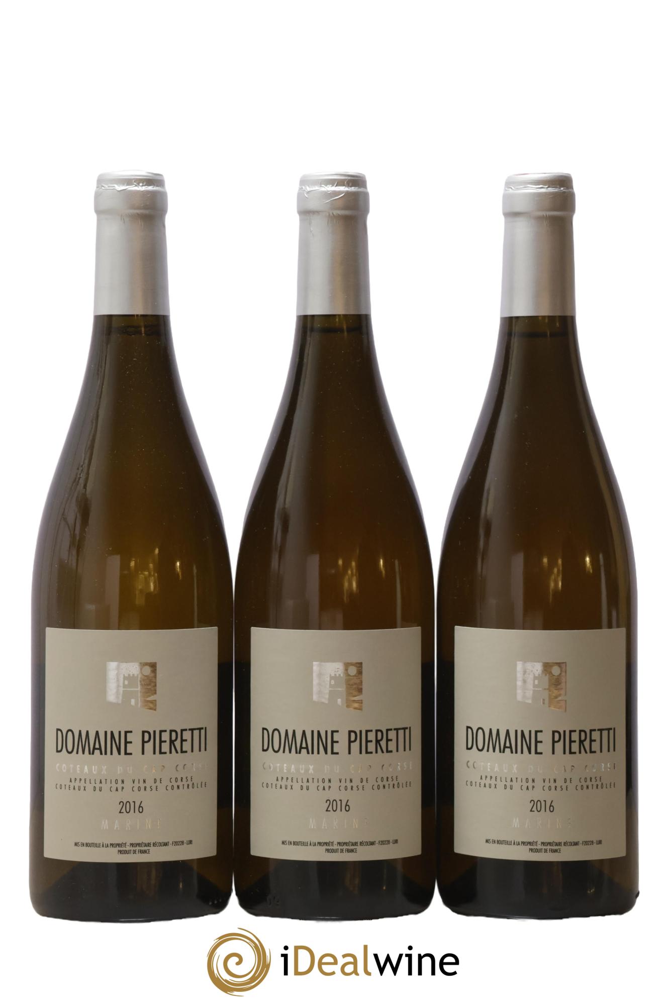 Vin de Corse Coteaux du Cap Corse Marine Domaine Pieretti 2016 - Lotto di 3 bottiglie - 0