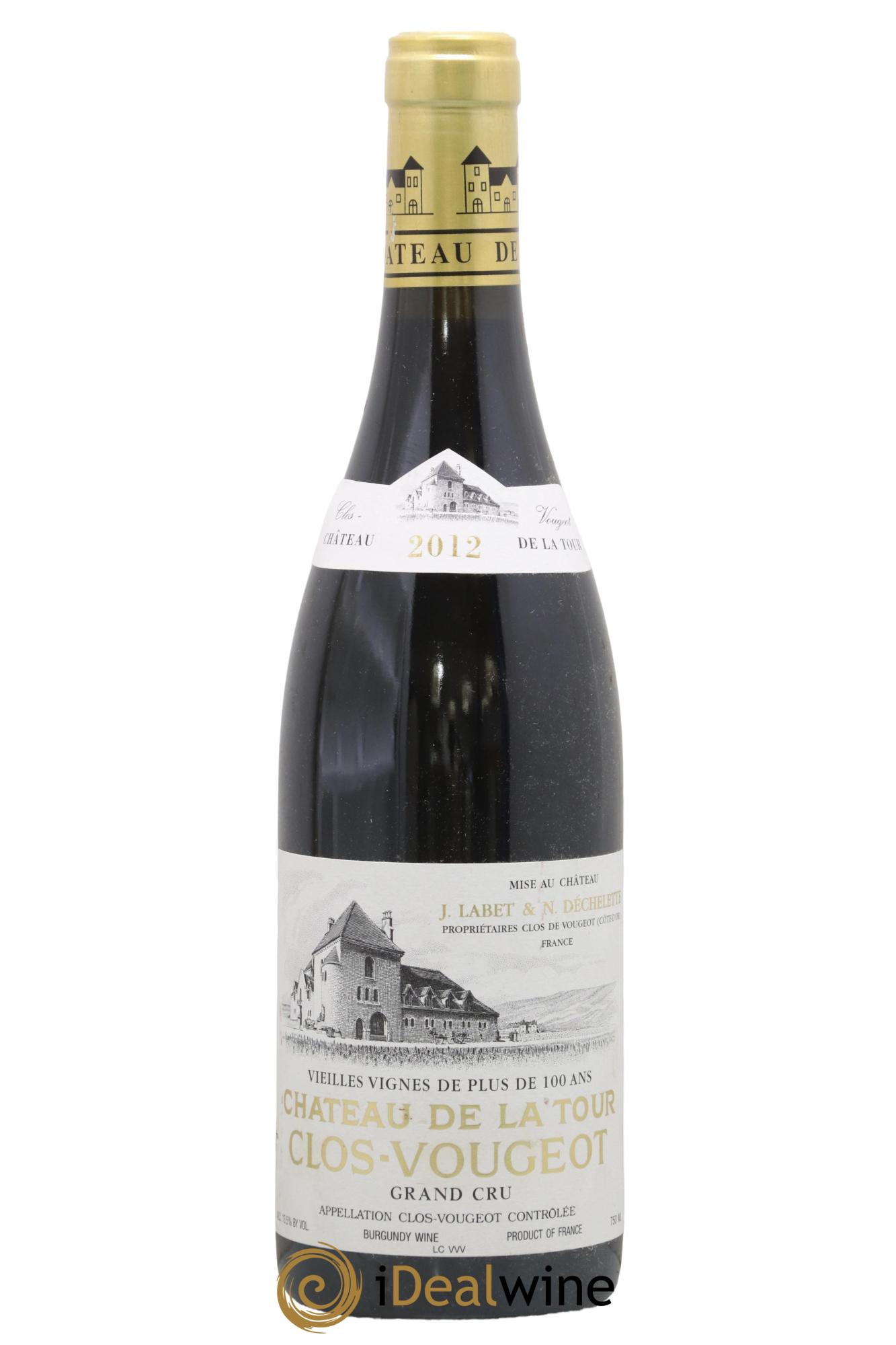 Clos de Vougeot Grand Cru Vieilles Vignes Château de La Tour 2012 - Lot de 1 bouteille - 0