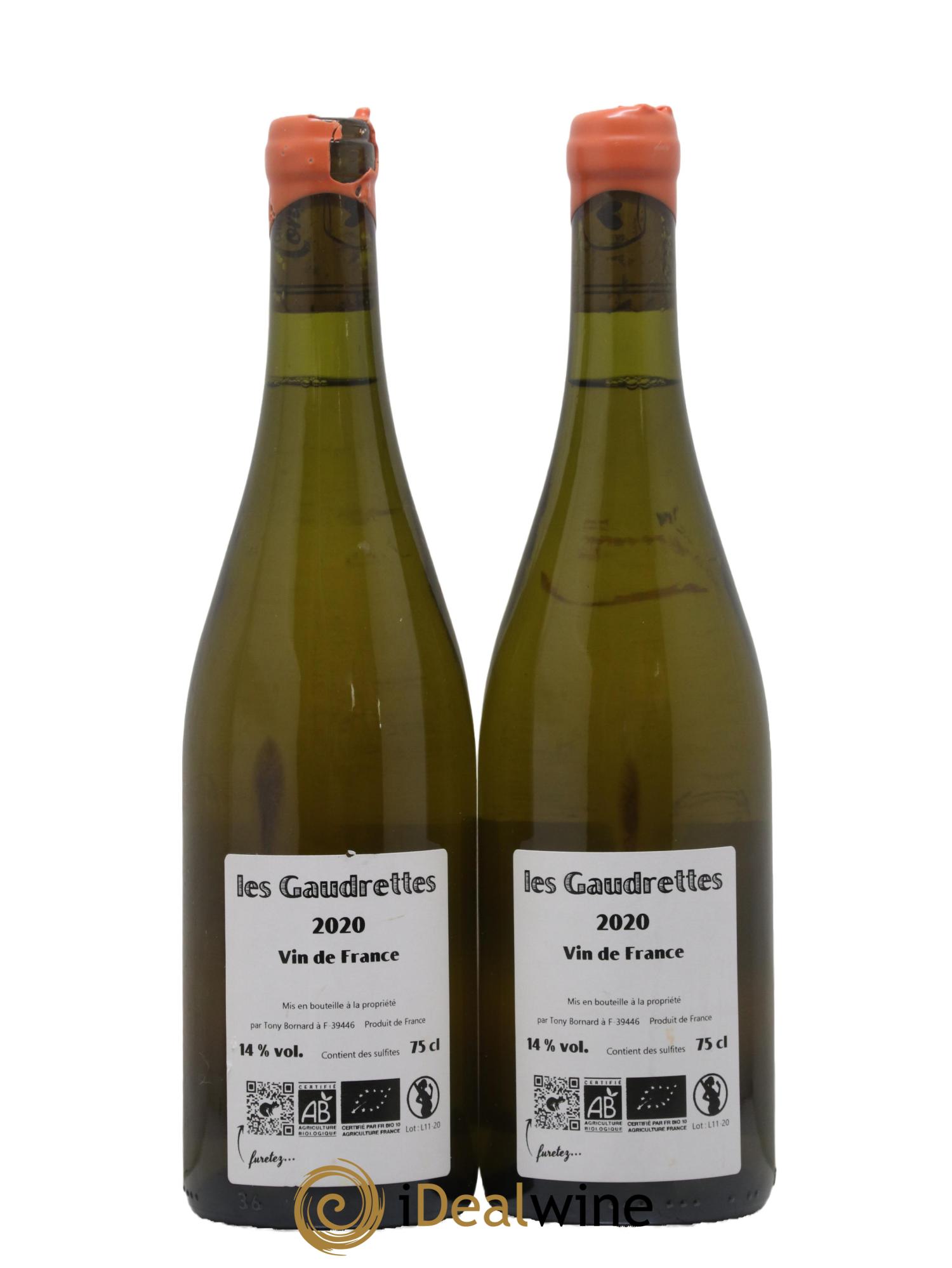Vin de France Les Gaudrettes Tony Bornard 2020 - Lot de 2 bouteilles - 1