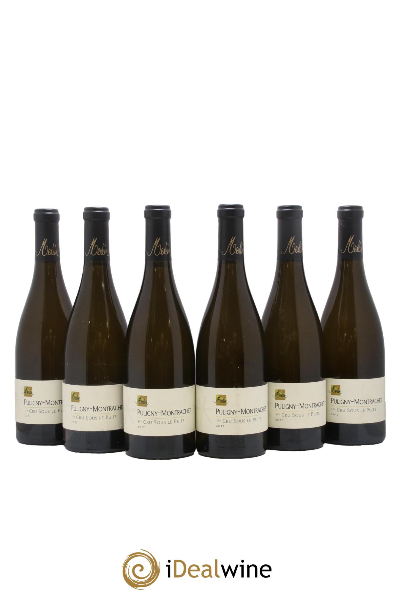 Puligny-Montrachet 1er Cru sous le puits Domaine Merlin 2017 - Lot of 6 bottles - 0