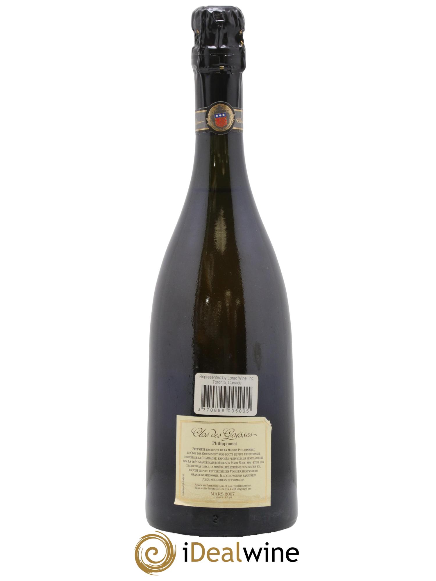 Clos des Goisses Philipponnat 1999 - Lot de 1 bouteille - 1