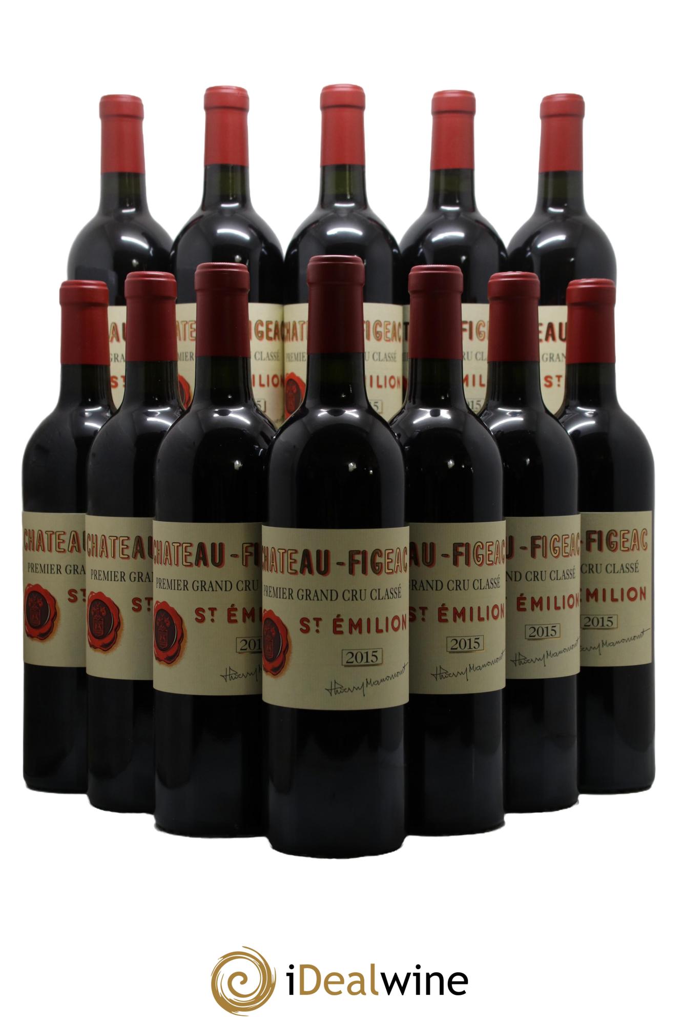Château Figeac 1er Grand Cru Classé A 2015 - Lotto di 12 bottiglie - 0