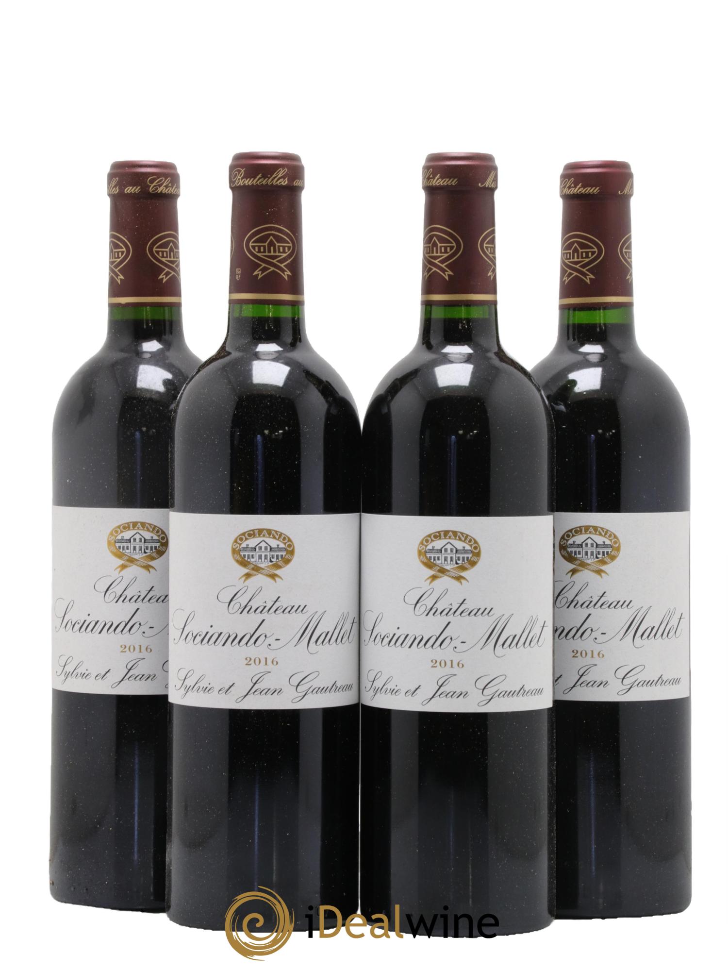 Château Sociando Mallet 2016 - Lot de 4 bouteilles - 0
